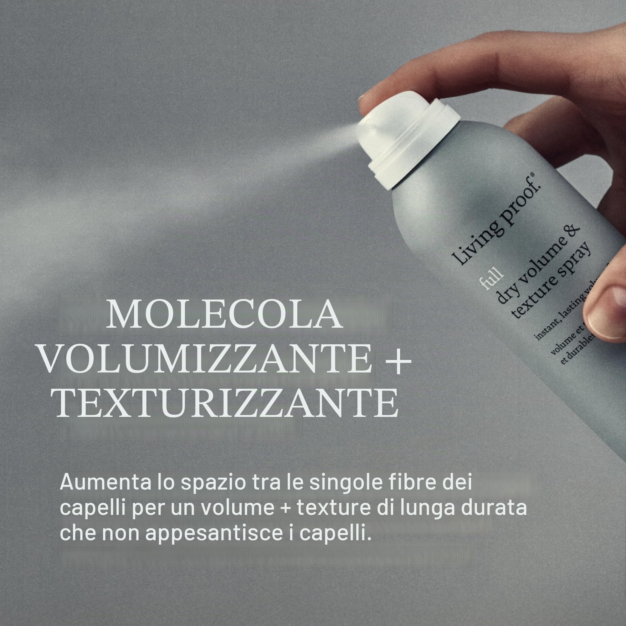 Living Proof Full Dry Volume & Texture Spray | Spray texturizzante per capelli fini e sottili per volume e pienezza | Protezione dal calore e look naturale | 238ml