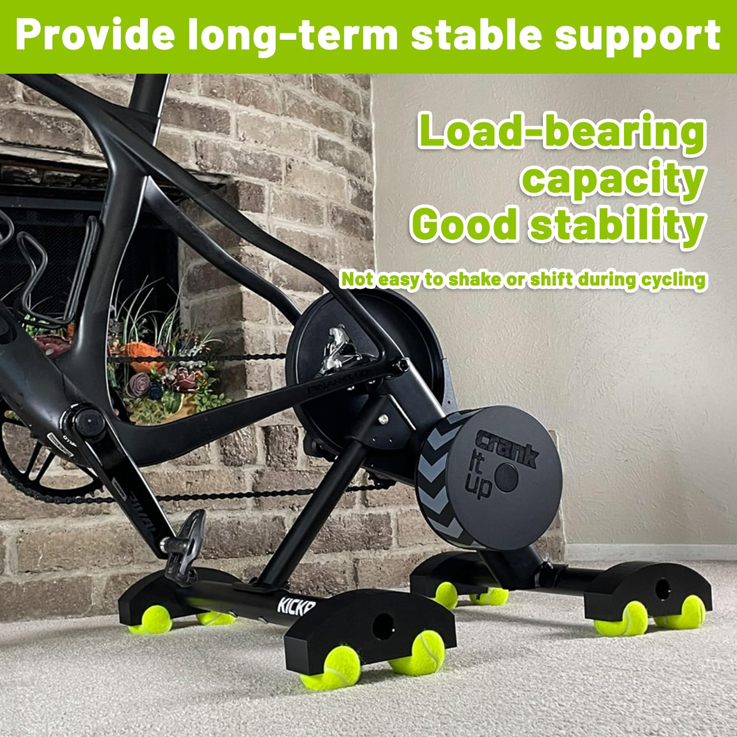 Rocker Plate Feet, 4 pezzi, per interni Cycling Snap Rocker Feet Adattatori per pedaliere, per allenamento a rulli Wahoo Kickr Core, con 8 palline da tennis