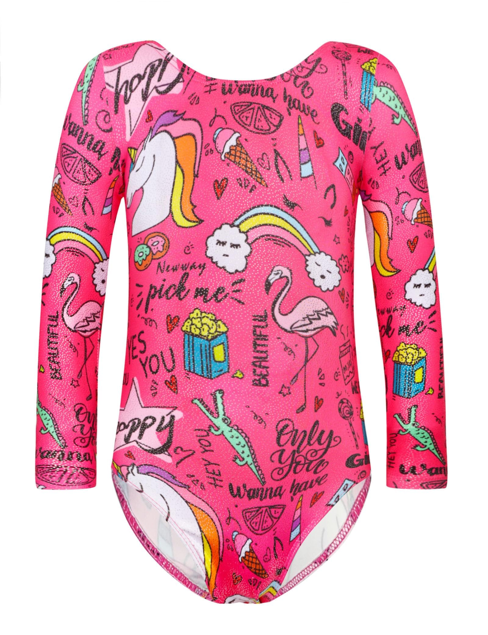 Snowheart Girls Gymnastics Leotards -Long Sleeve Leotards For Girls Toddler Gymnastics Leotard