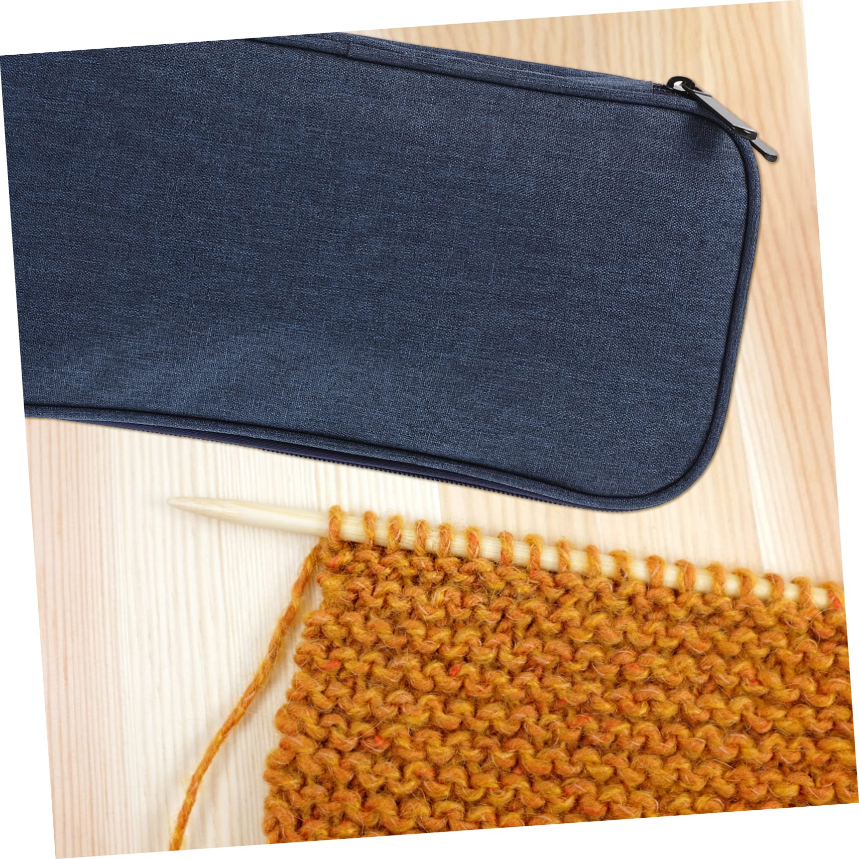 LALAFINA 600d Oxford Knitting Tool Bag Crochet Hooks Set Organizer Portable Yarn Needle Case