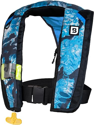 Miniatura 31 de BLUESTORM Stratus 35 Chaleco salvavidas inflable PFD para adultos Guardacostas de Estados Unidos (USCG) aprobado por la Guardia Costera