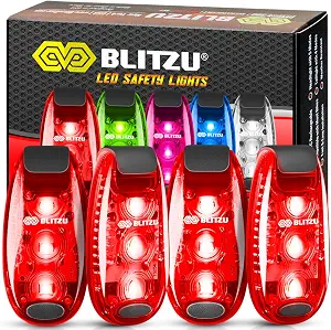 4 Pack LED Safety Light, Clip-on Reflective Gear Lights for Night Walking, Running, Jogging, Cycling, Hiking, Kayaking, Camping, and Boating