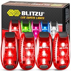 4 Pack LED Safety Light Clip on Reflective Gear Lights for Walking at Night Running Jogging High Visibility