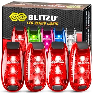 4 Pack LED Safety Light Clip on Reflective Gear Lights for Walking at Night Running Jogging High Visibility