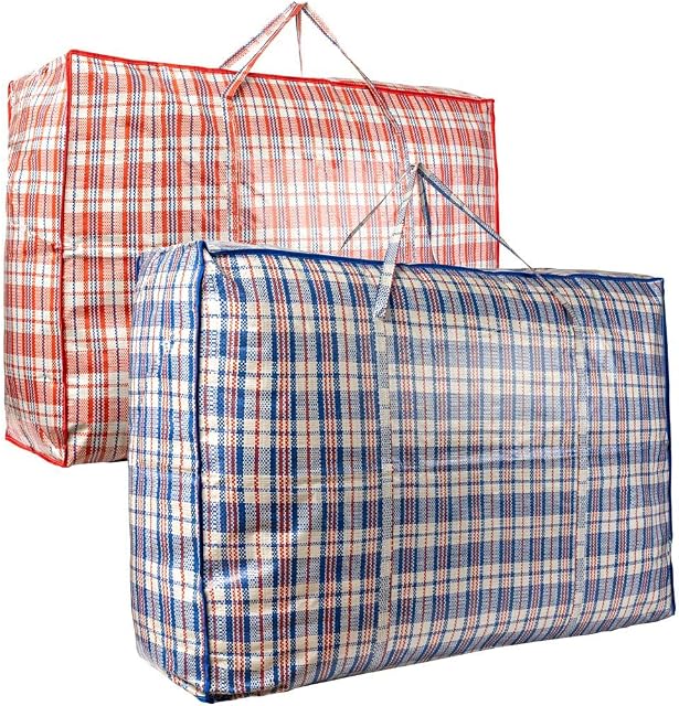 AAYAW laundry bags pack of 2 large laundry bags with zips perfect jumbo storage bags with zips multiuse moving bags well-built handle laundry bag waterproof washing bags for laundry 100x30x70cm