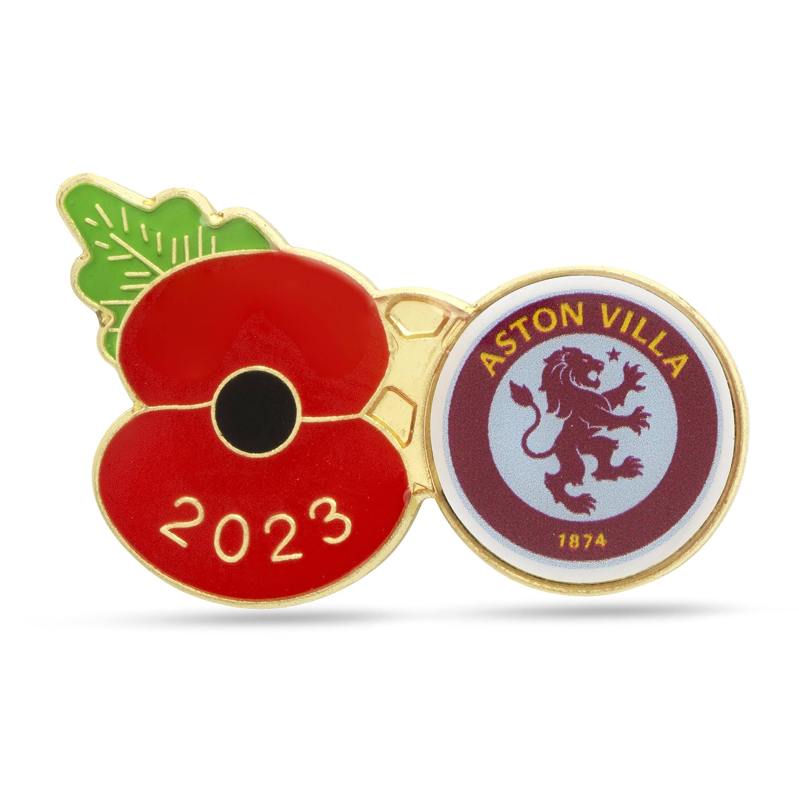 Royal British Legion Aston Villa Poppy Football Pin 2023