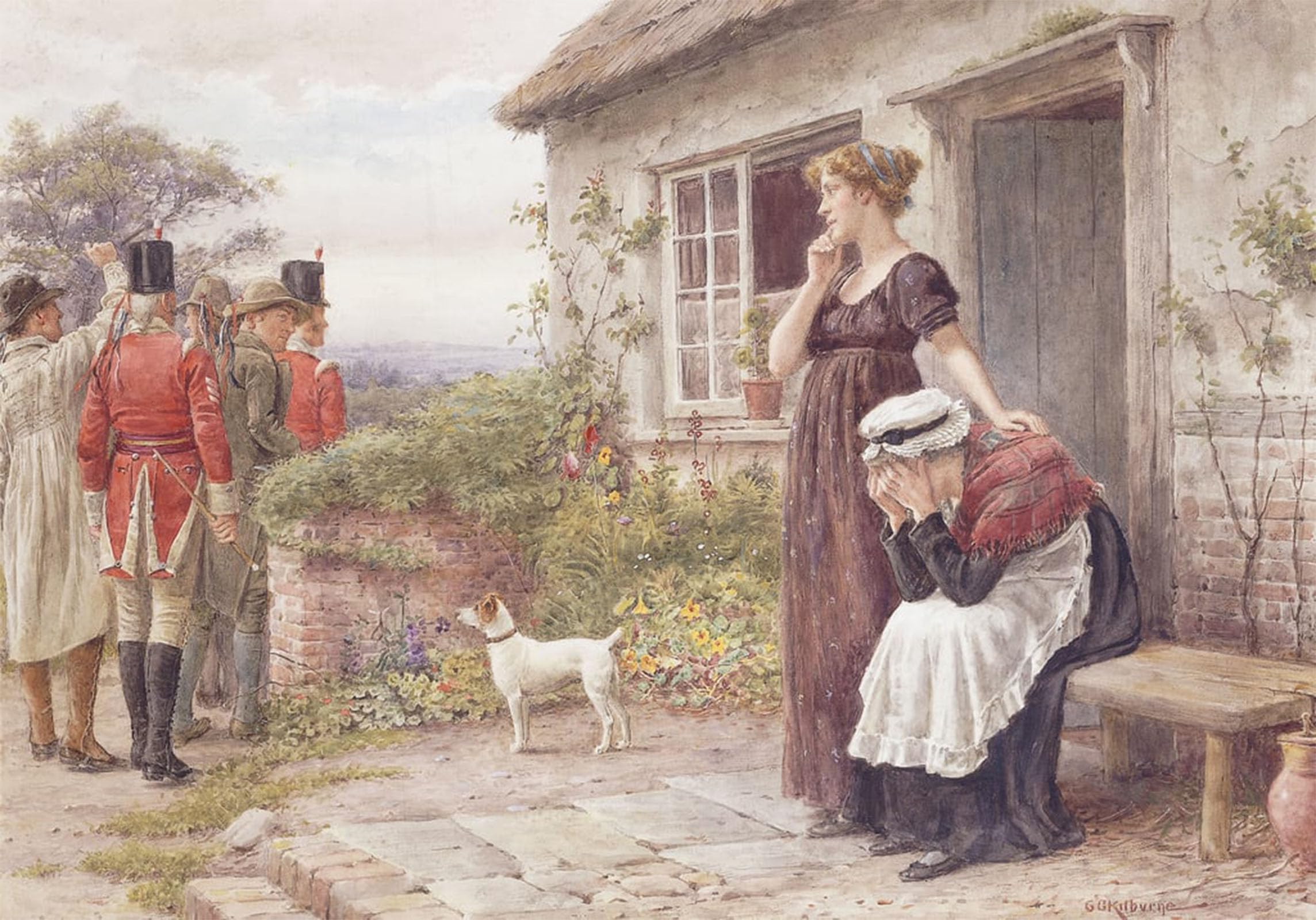 POSTERIIk Famous Modern Artwork Art Mural the Press Gang by George Goodwin Kilburne Oil Paintings Pictures for Home Decor 60x90cm