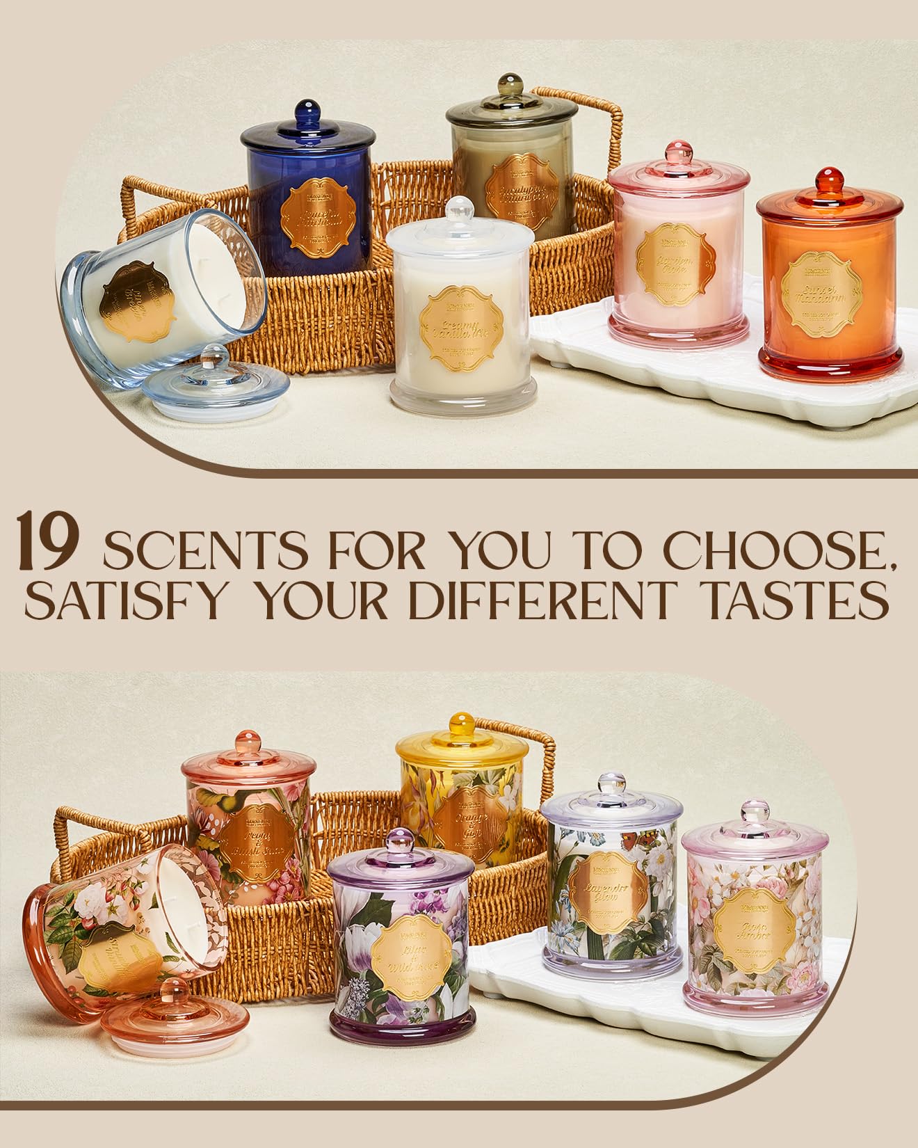 M&SENSE Duftkerze im Glas groß Leinen Brise Kerze 360g über 60 std. Brenndauer natürliche Aromatherapie Kerze stark duftende lang anhaltende Entspannung Heim Deko Geschenk für sie