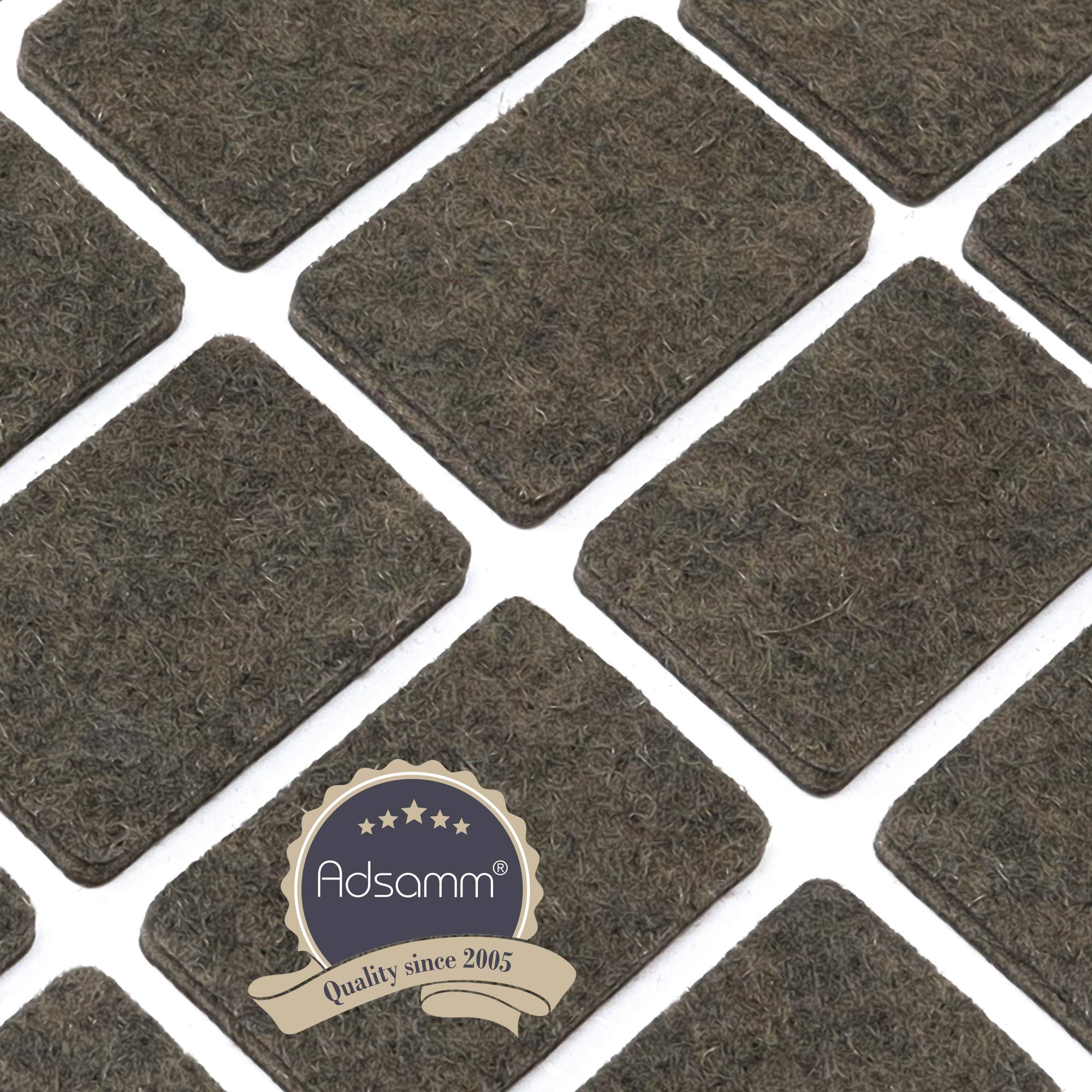 Adsamm 28 x self-Adhesive Felt Pads Brown 0 79x1 18 20x30 mm Rectangular 0 138 3 5 mm — view 3