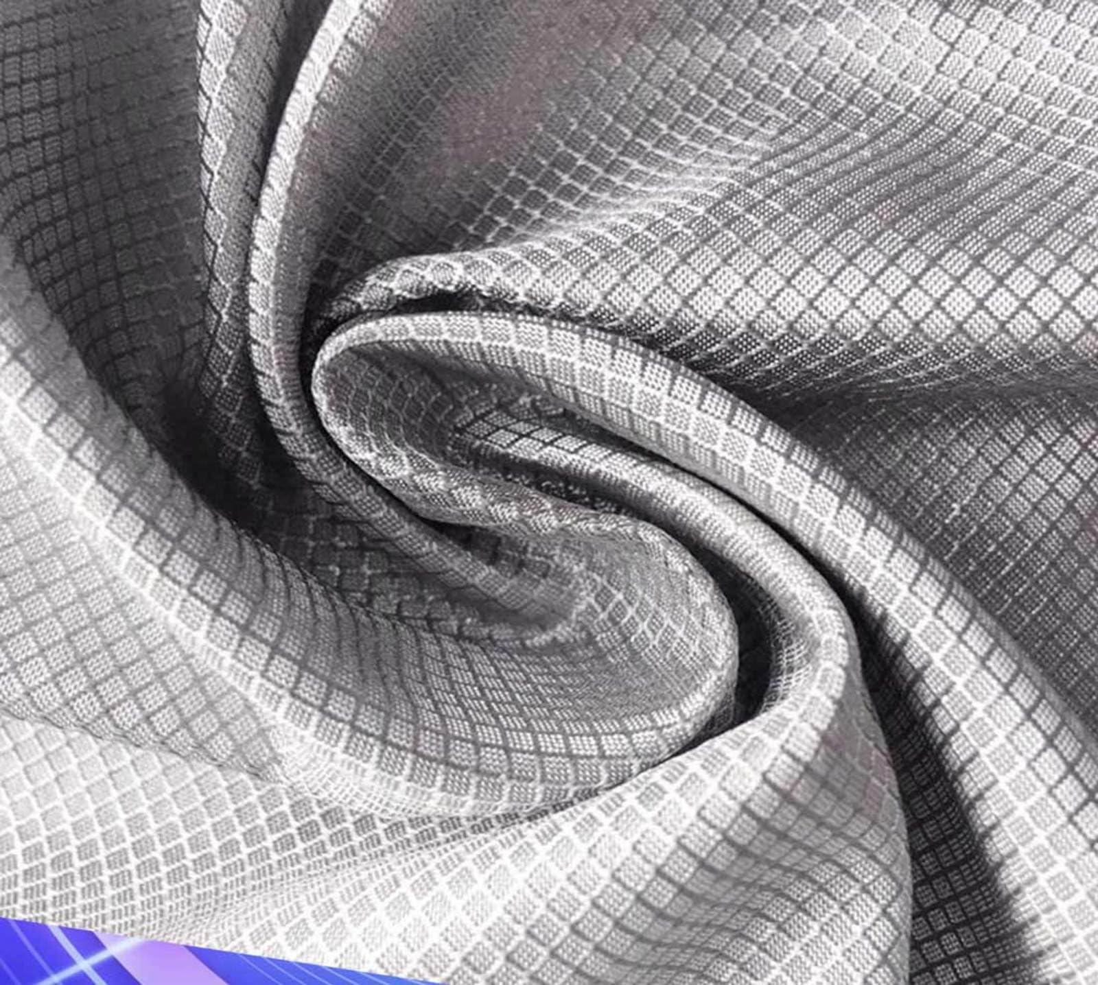 EMF Faraday Fabric EMF Fabric Military Grade Shielding Faraday Fabric RFID Blocking EMF Shielding Curtains Anti Radiation Fabric,silver-7x1.1m
