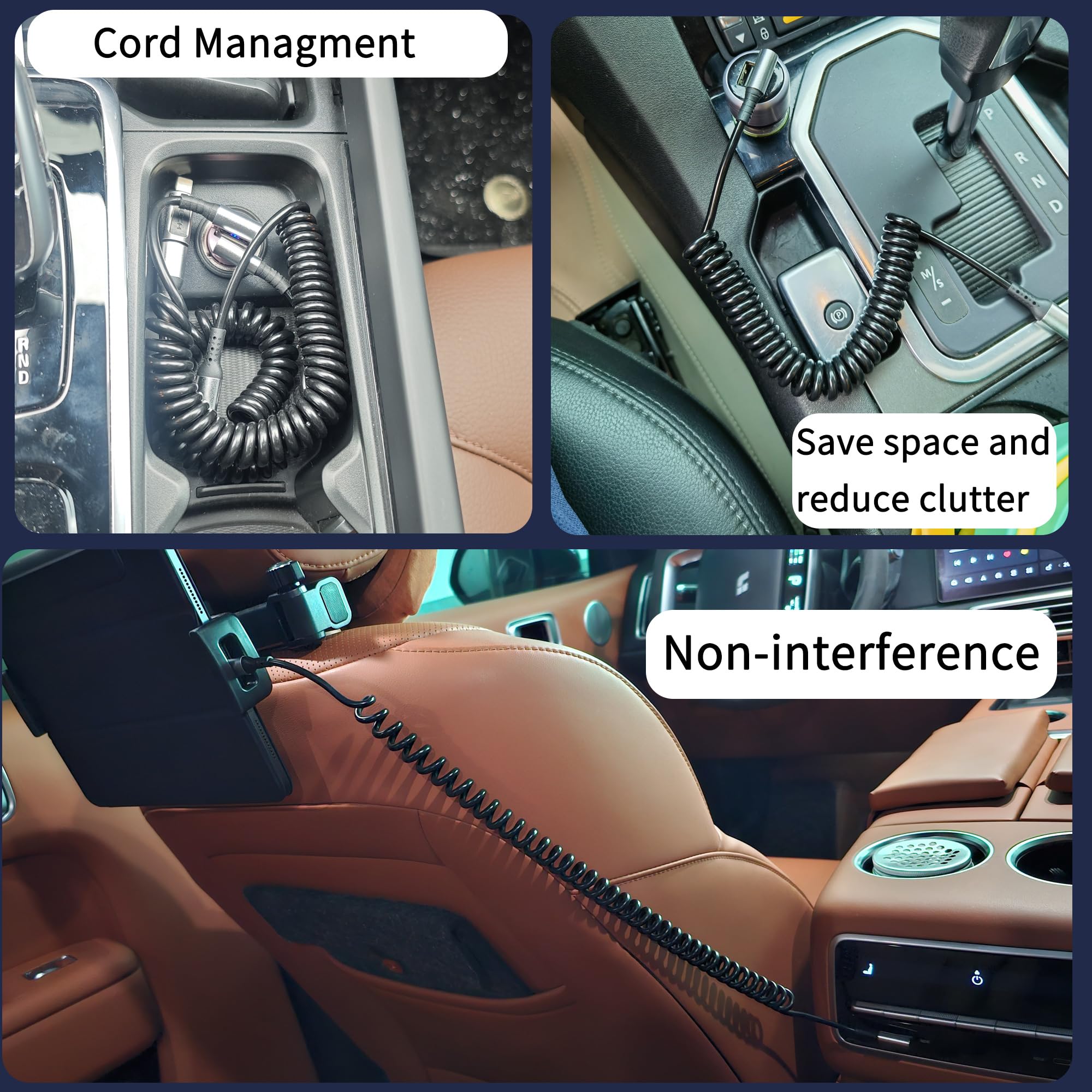 Cavo USB a spirale ad angolo retto a tipo C, spina cieca USB aggiornata, cavo di ricarica rapida retrattile USB C a 90 gradi, ricarica e sincronizzazione per auto, telefono 15/16, S23/S22/S21