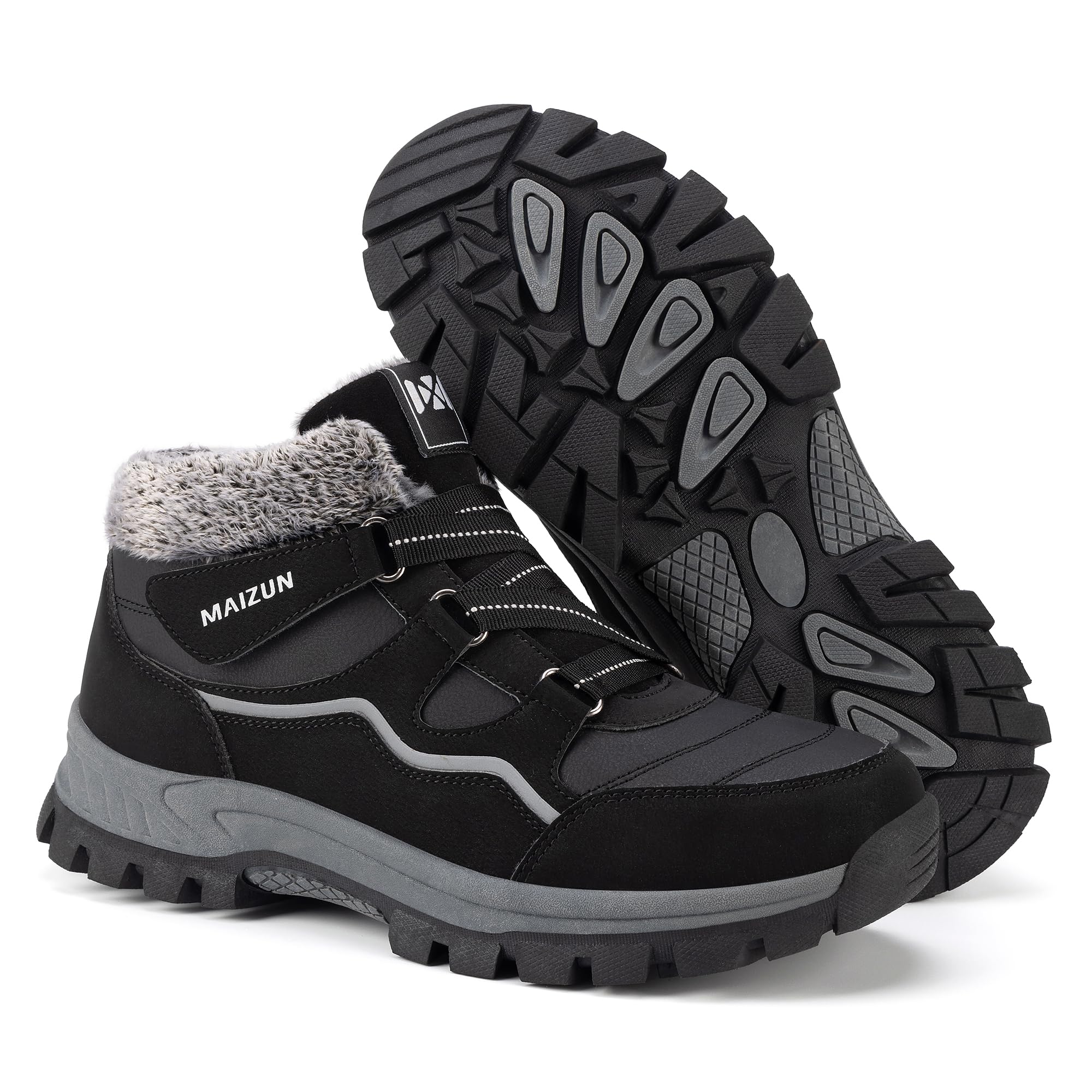 Herren Schneestiefel Warm Gefütterte Winterstiefel