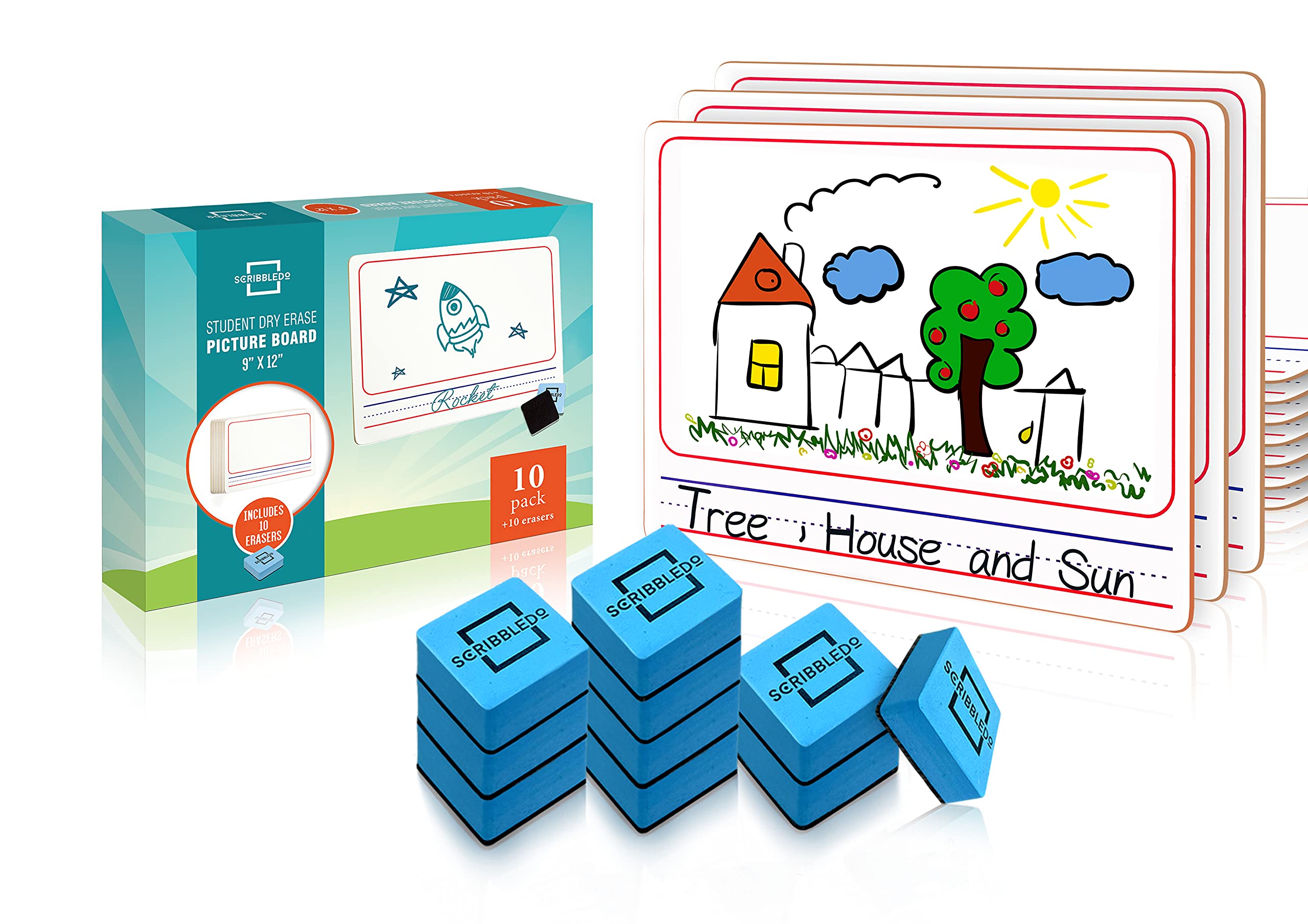 Buy 10 Pack Dry Erase Storyboard 9"X12" White Board for Kids with