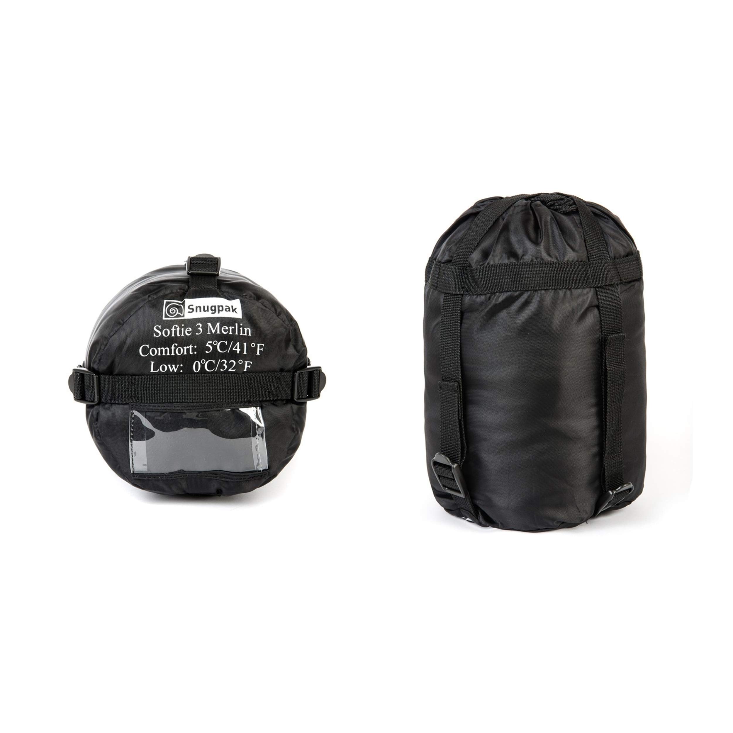 Snugpak Softie 3 Merlin ［日本正規品］ミリタリースペック Snugpak Softie 3 Merlin Sleeping Bag, 41 Degree, Black