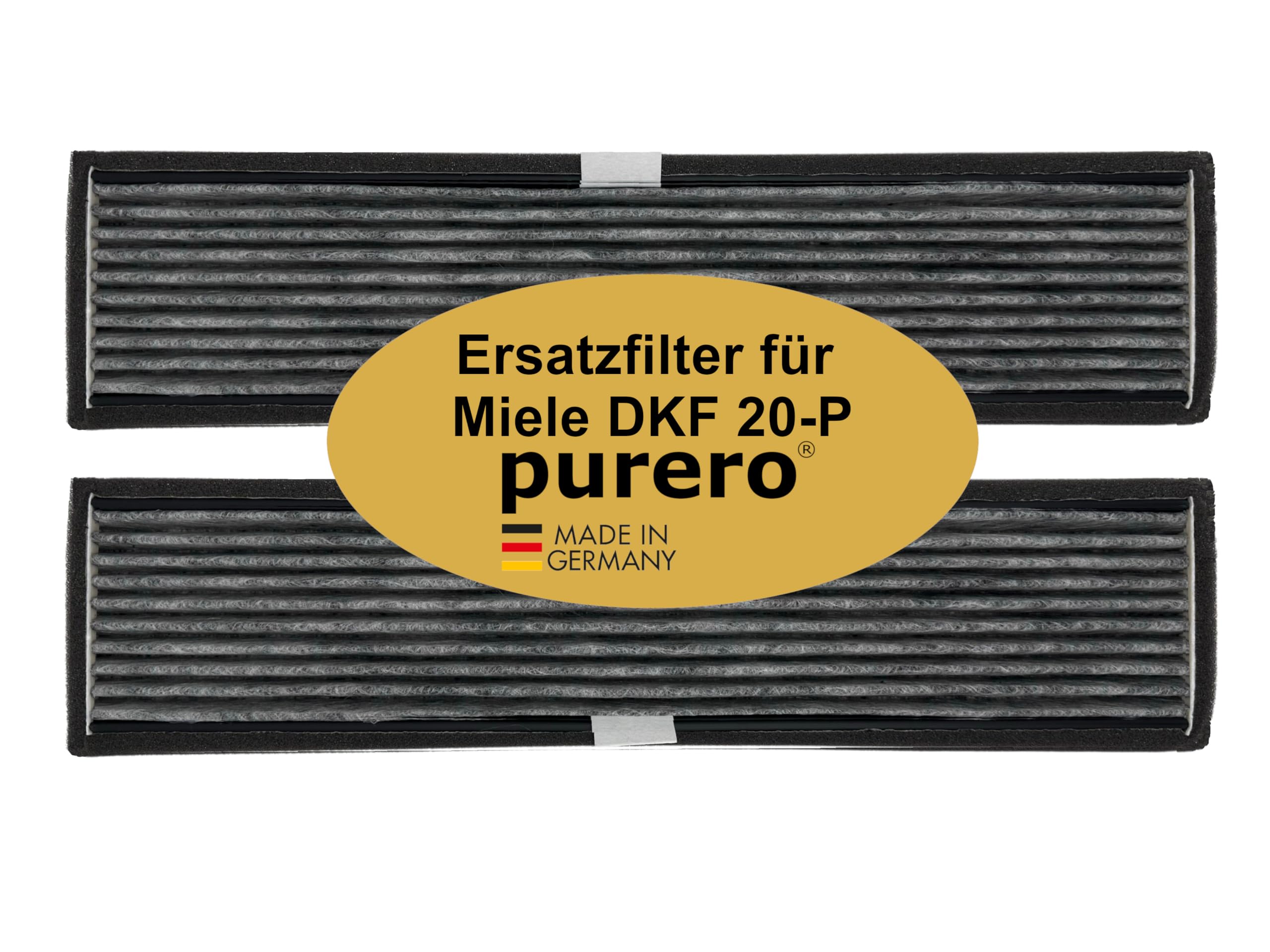Aktivkohlefilter - Ersatzfilter für Miele DKF 20-P - geeignet für Umluft DUU 2900 der Dunstabzugshauben DA 280x/290x - Made in Germany