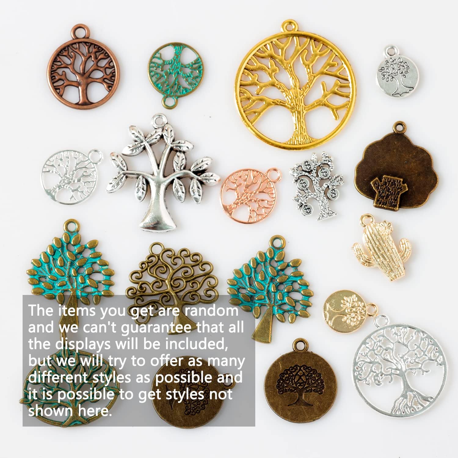 stino 100 G Mixed Style Metal Charms for Jewelry Making, Bulk Silver & Gold Plated, for Bracelet, Necklace, Earrings DIY Crafts - Image 2