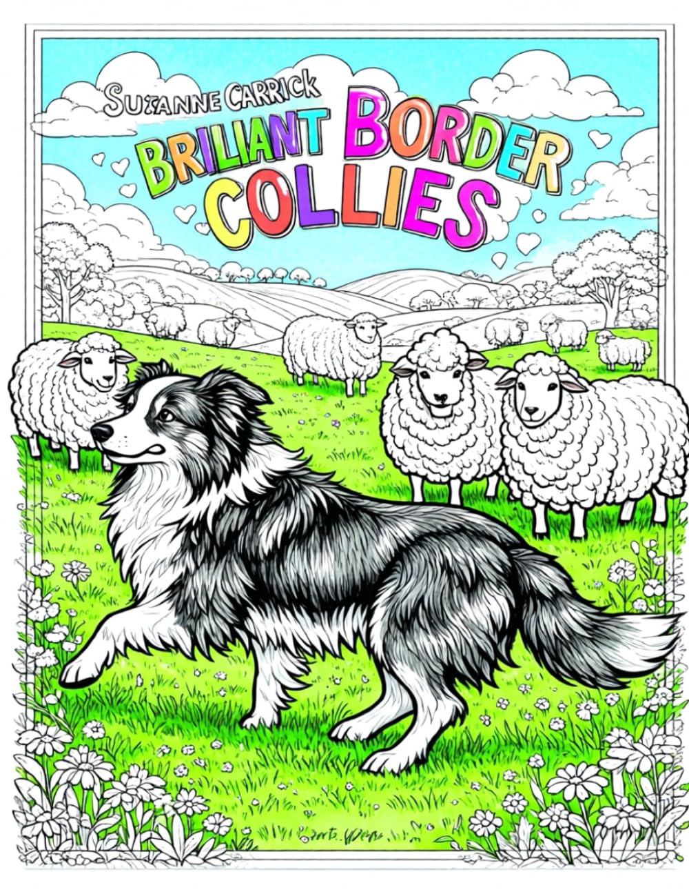 Brilliant Border Collies: A Coloring Book