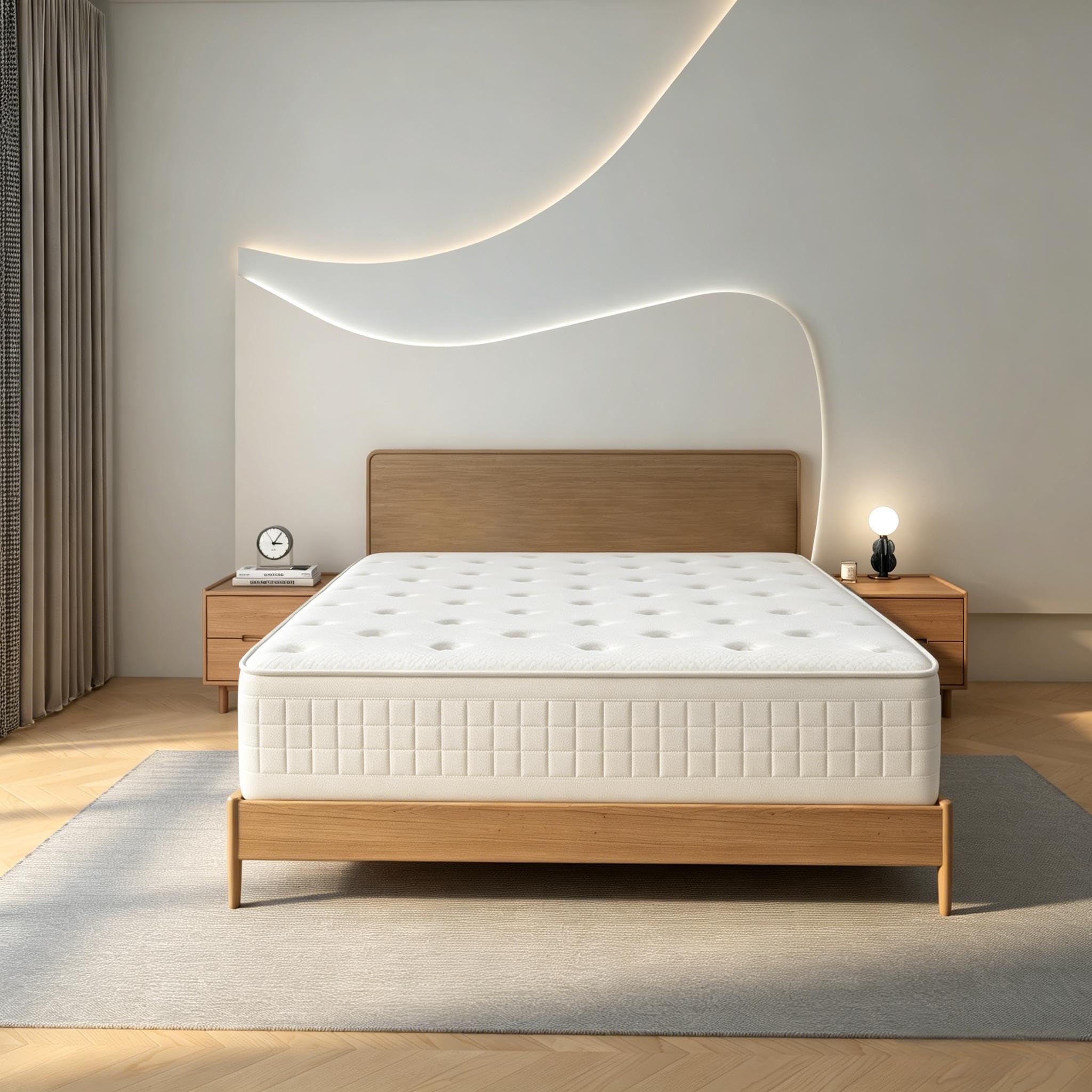 IZTOSS Materasso Matrimoniale 160x190x24,Morbido,Sottovuoto | Modello economico per affitti