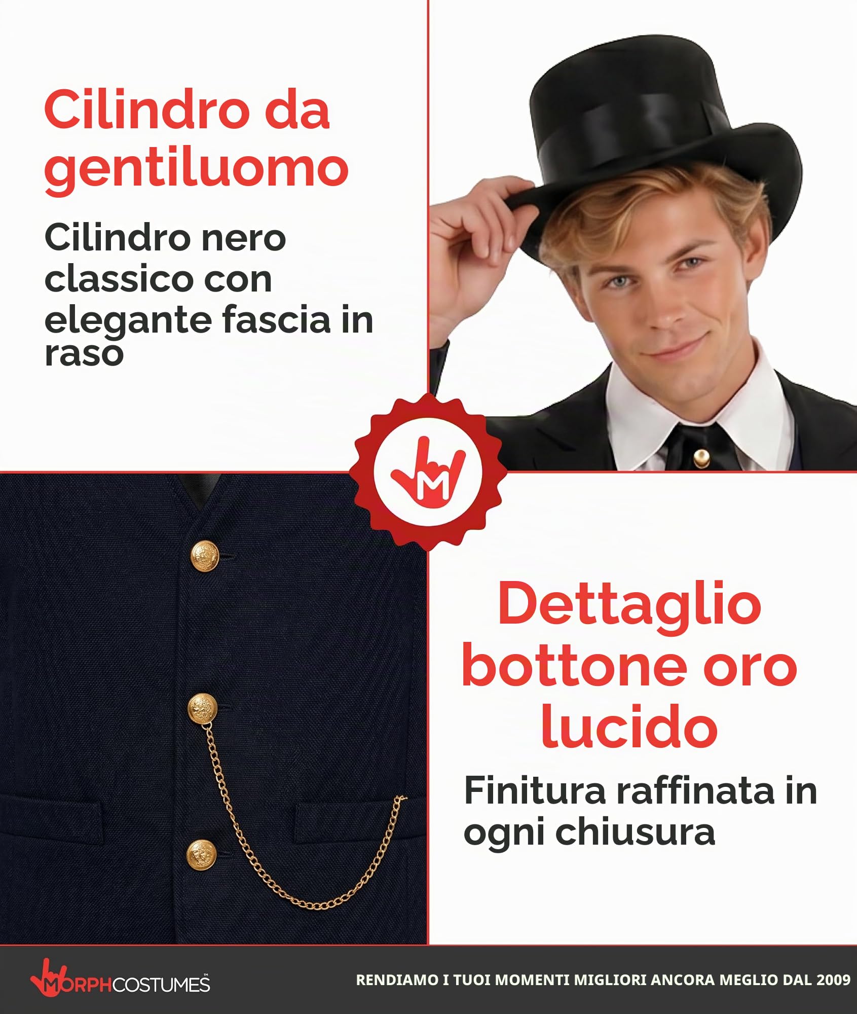 Fun Shack Costume Vittoriano Uomo, Costume Halloween Uomo, XL