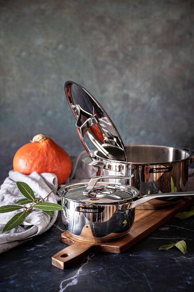 Barazzoni(バラゾーニ)の蓋付 フライパン 24cm Amazon｜Barazzoni(バラゾーニ) フライパン ステンレス ∅24×H4