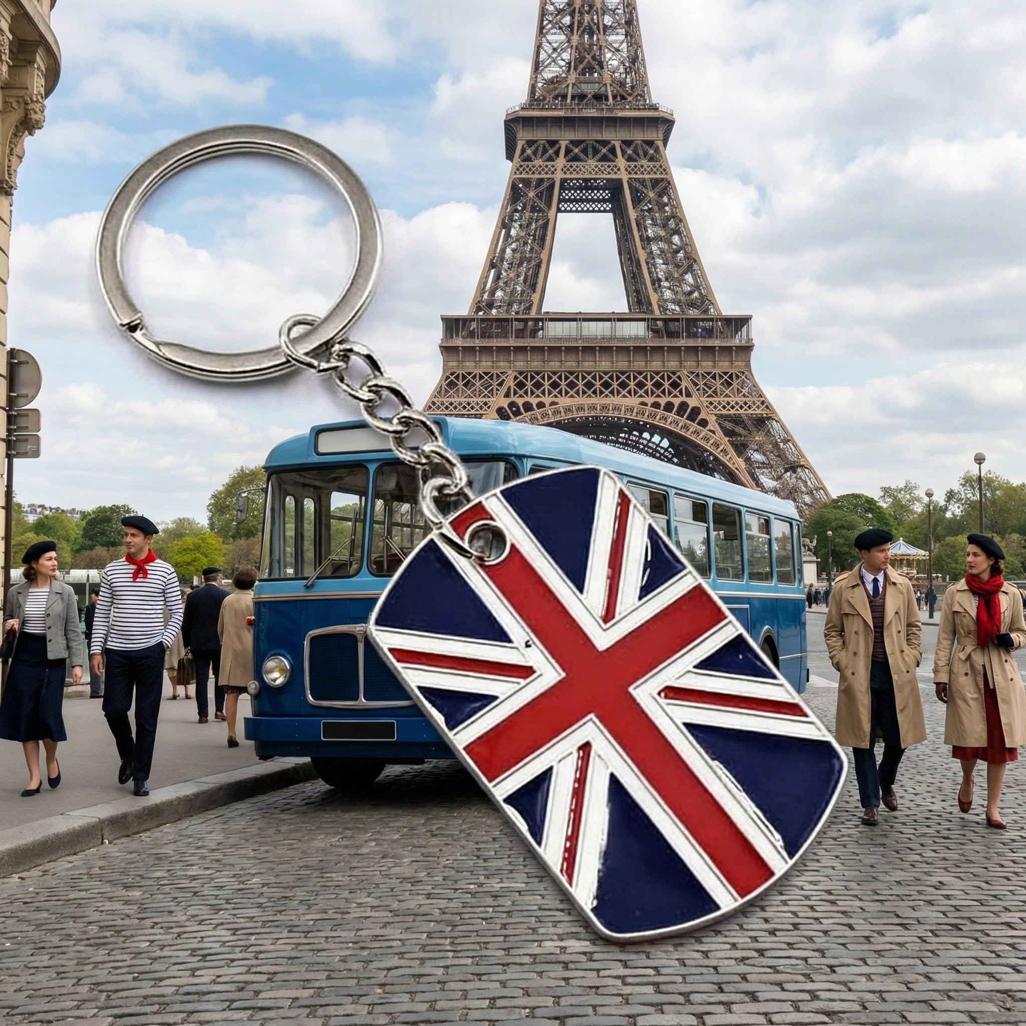 Union Jack Flag Keychain – British UK Flag Key Ring Pendant for Car, Bag and Travel Accessories – Mini Cooper Keyring, Metal Souvenir Charm for Birthday, New Year and Special Gifts — view 6