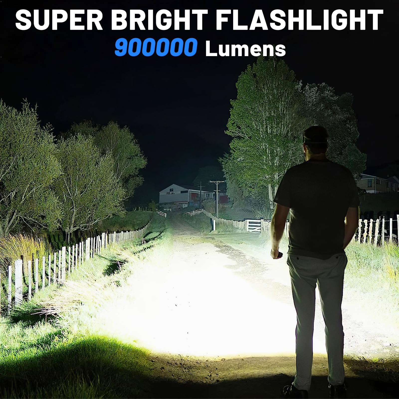 Torche LED Super Brillante Rechargeable XHP100,Powerful 90000 Lumens