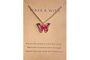 Cute Butterfly Pendant Necklace Jewelry Gifts For Women Teen Girls