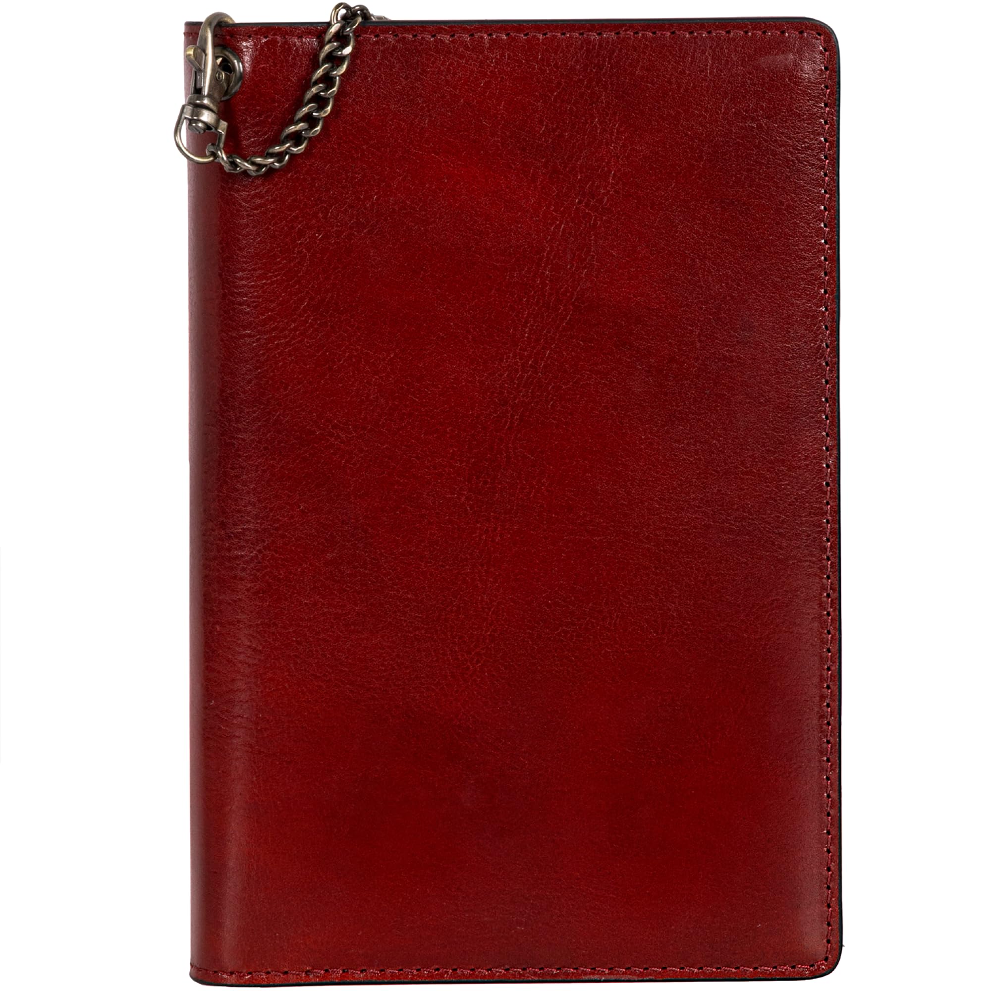 Time Resistance Cuaderno de Cuero Estilo Vintage, Agenda para Notas, Diario Personal o Libreta de Viaje - Reutilizable y Contiene un Cuaderno de Rayas Tamaño A5 - Color Rojo
