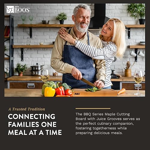 Miniatura 7 de John Boos Block BBQBD Tabla para picar reversible madera de arce veta visible con ranura para líquidos Arce con ranura para jugo