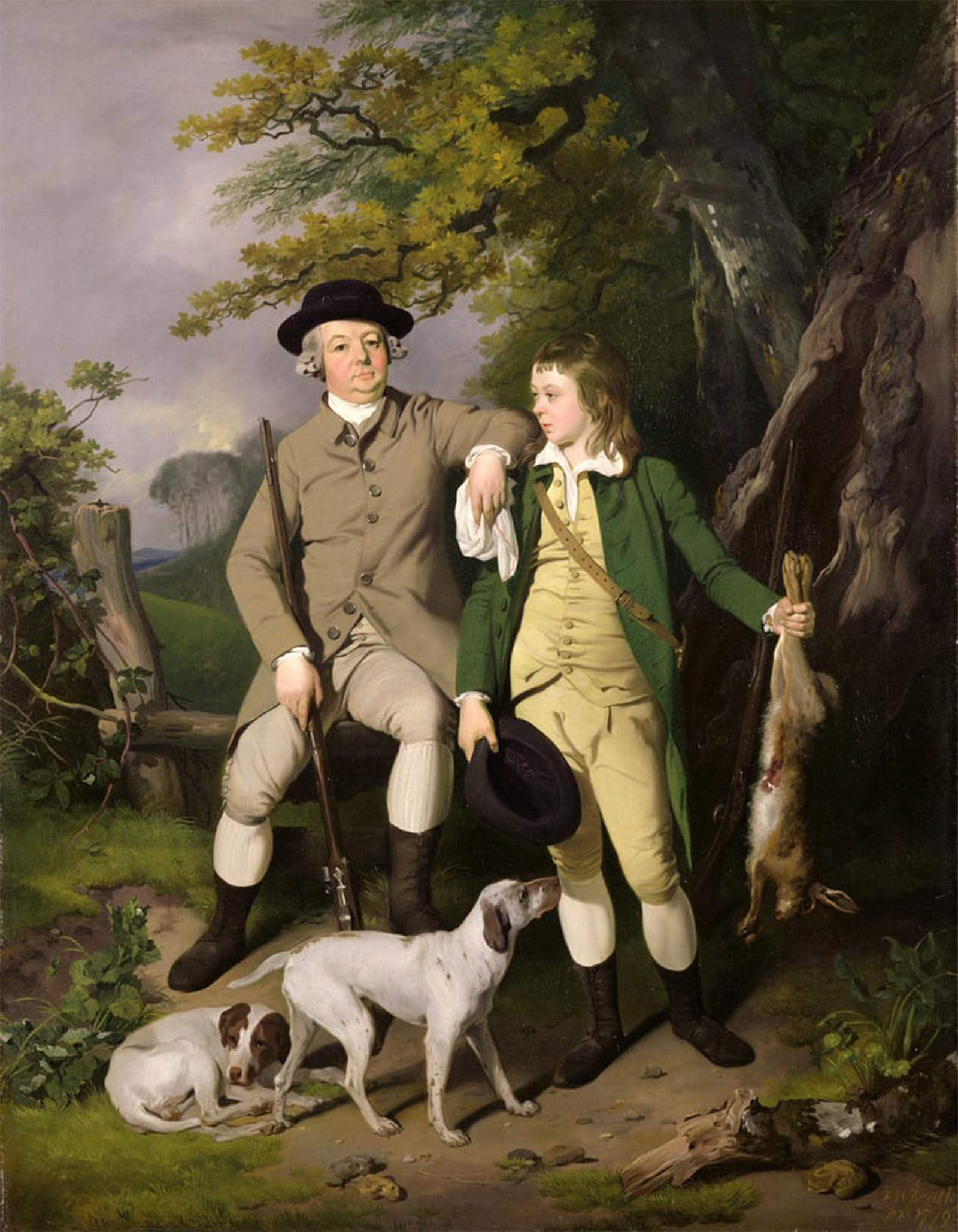 ARTXLXXBN Famous Prints Artwork Pictures Poster Painting Art Portrait of a Sportsman with His Son by Wheatley Artwork Landscape Pictures for Home Decor 60x90cm