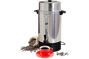 West Bend 33600 Coffee Urn Commercial Highly-Polished Aluminum NSF Approved