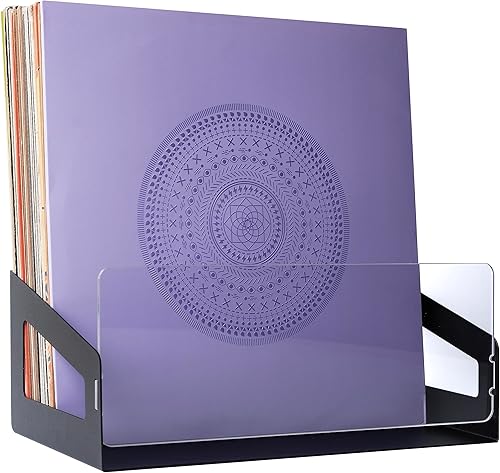 OLDBOYZ Soporte para discos de vinilo, estante de almacenamiento de discos de vinilo para montaje en pared, soporte de pared de vinilo, se adapta a