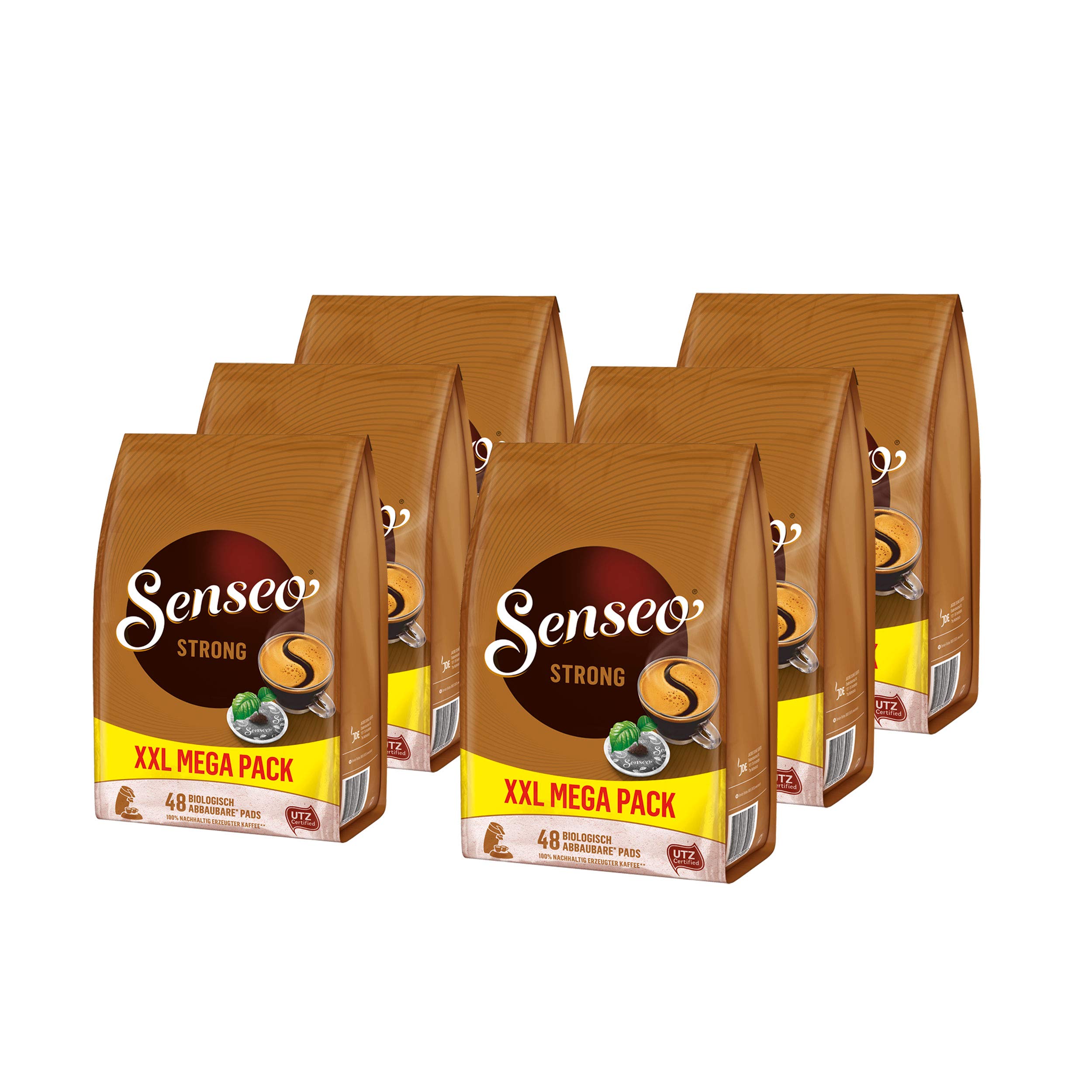 SENSEO Pads Strong Senseopads 6er pack, Kraftvoller Geschmack, Kaffee, 288 Pads