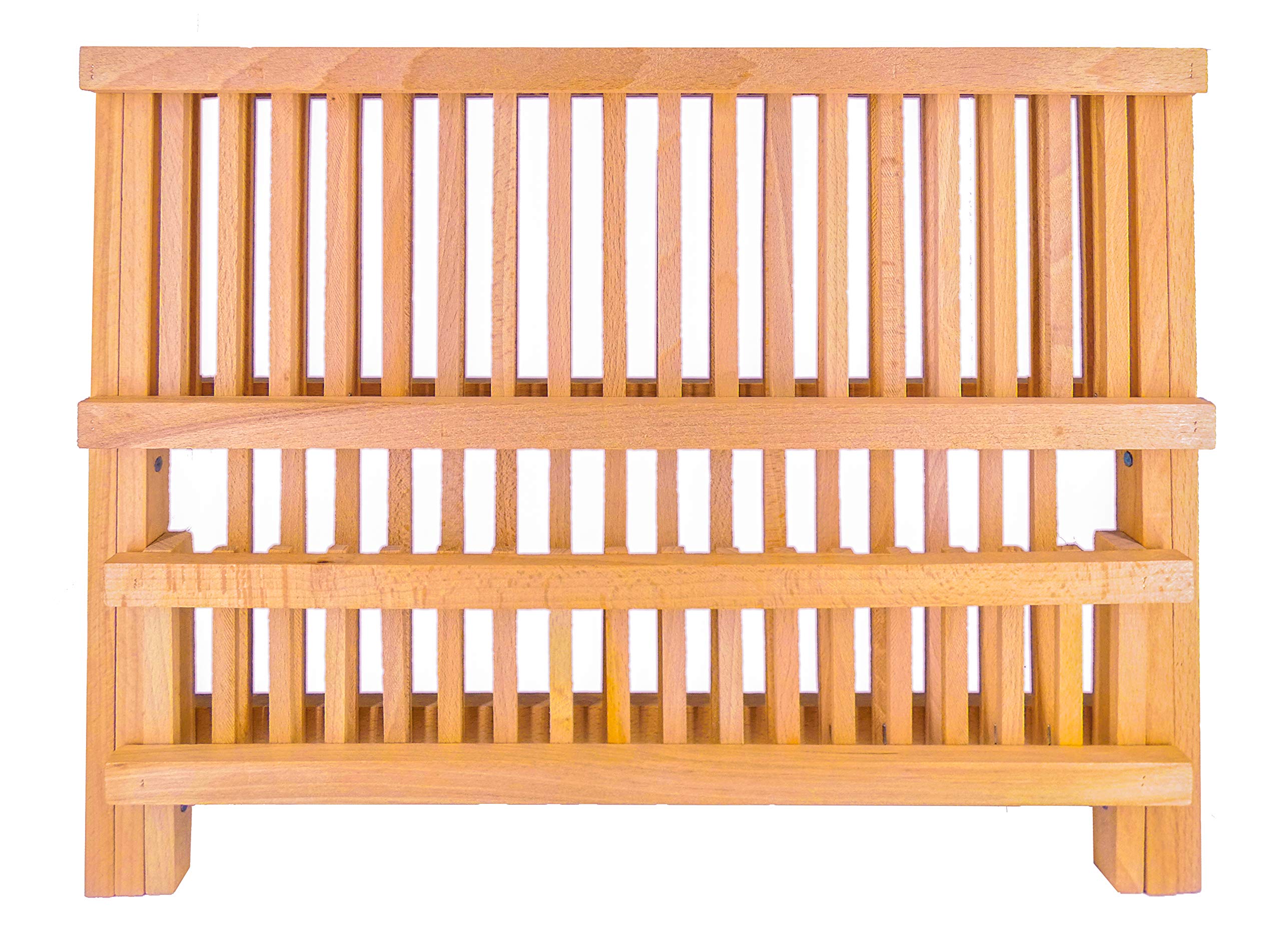 Égouttoir à Vaisselle Pliable en Bois de Hêtre - Accessoire de Cuisine Écologique, Durable et Résistant à l'Eau