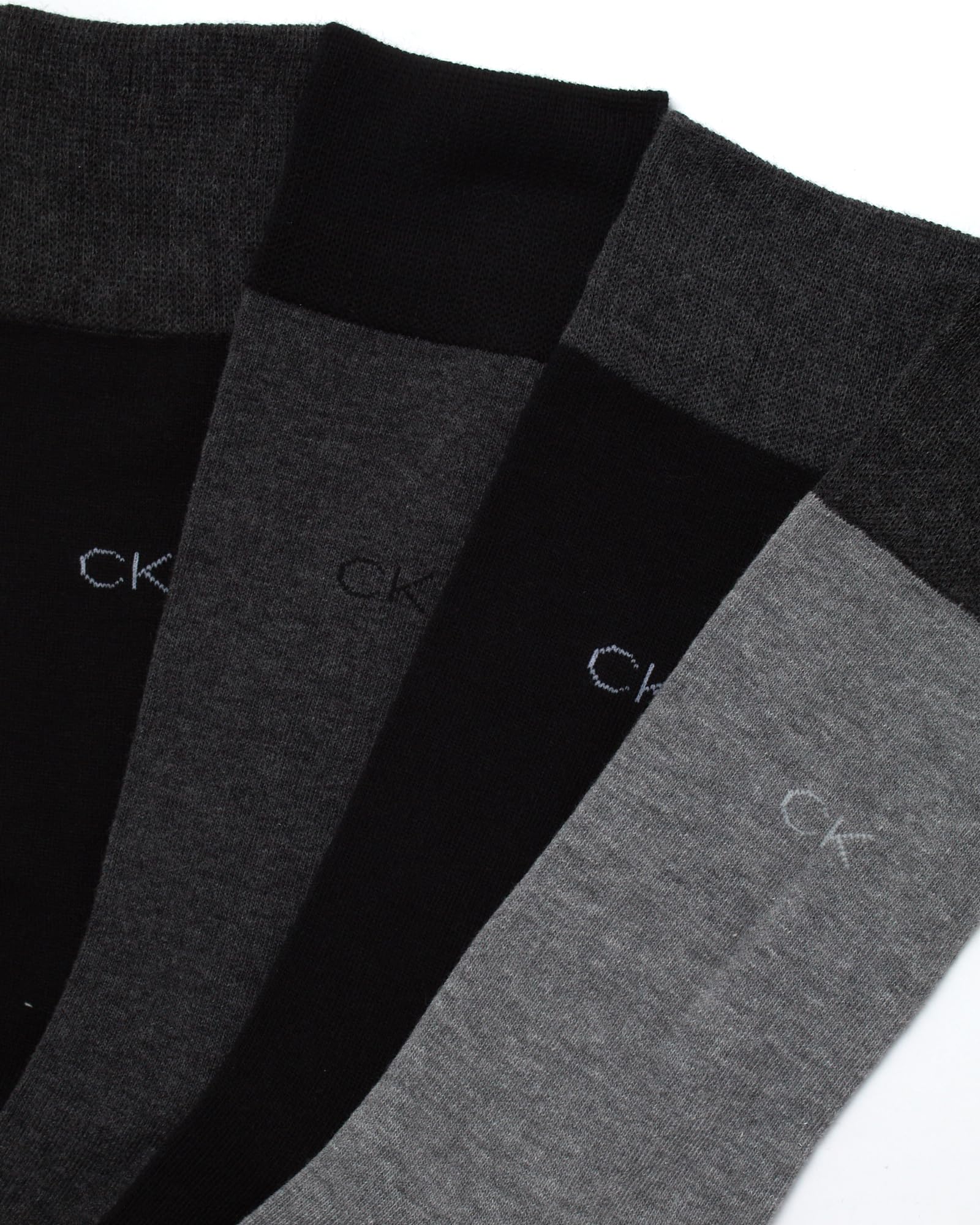 Calvin Klein Calcetines de vestir para hombre, paquete de 8 calcetines de algodón transpirable, calcetines largos casuales de trabajo para hombre (tallas 7-12)