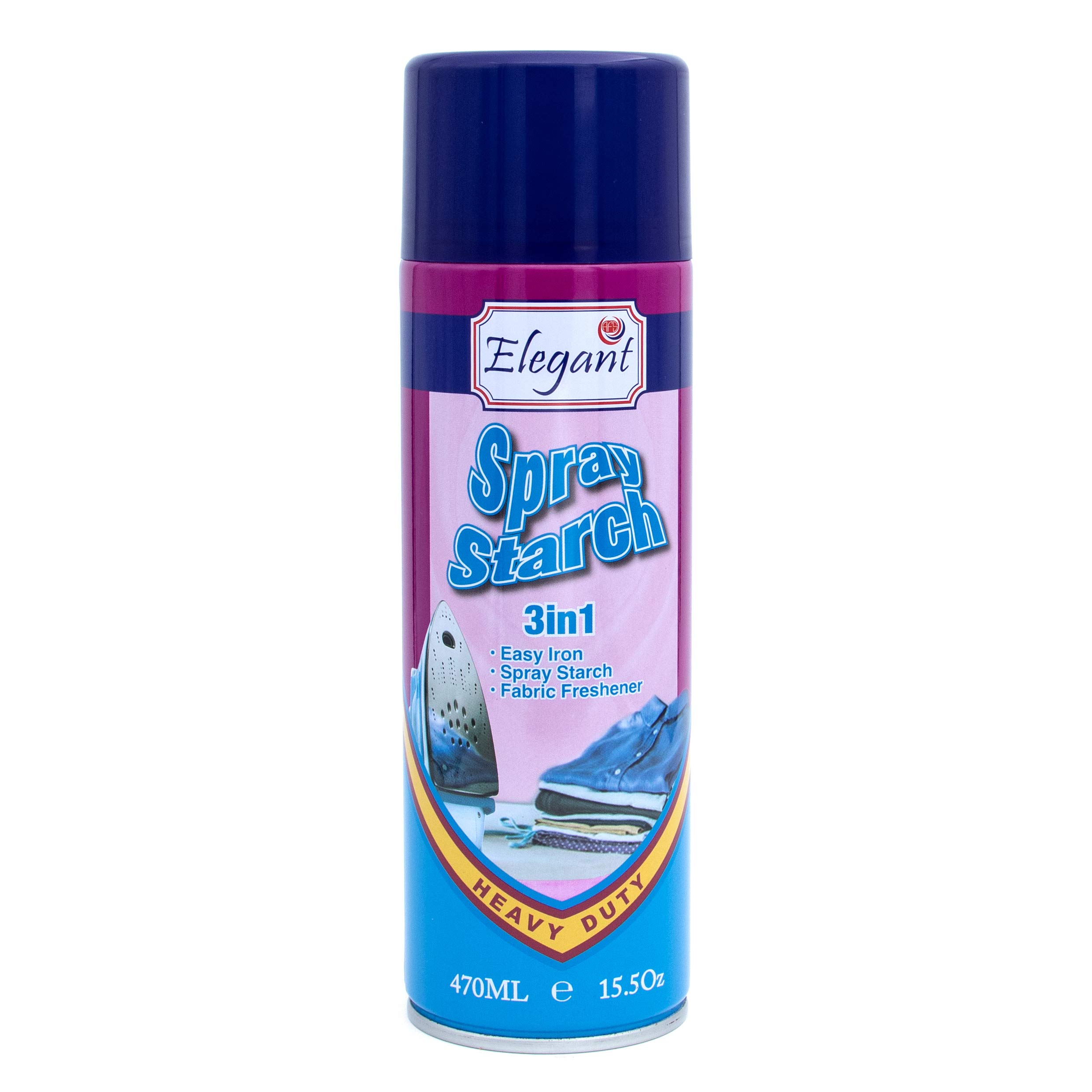 Elegant Spray Starch 470ML PACK OF 6-3 in 1 - Easy Iron. Fabric Freshener. Spray Starch. HEAVY DUTY