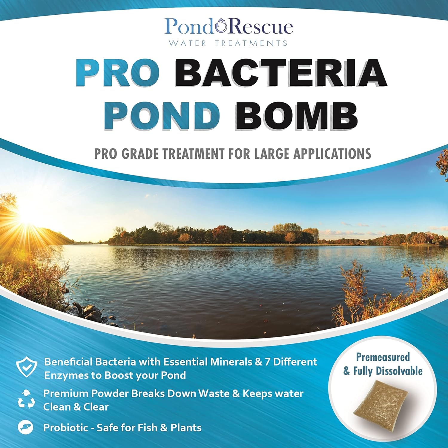 ANJON MANUFACTURING Pro Bacteria Pond Bomb (50) 1/2LB Bags Professional Grade Pond Booster for Large Applications