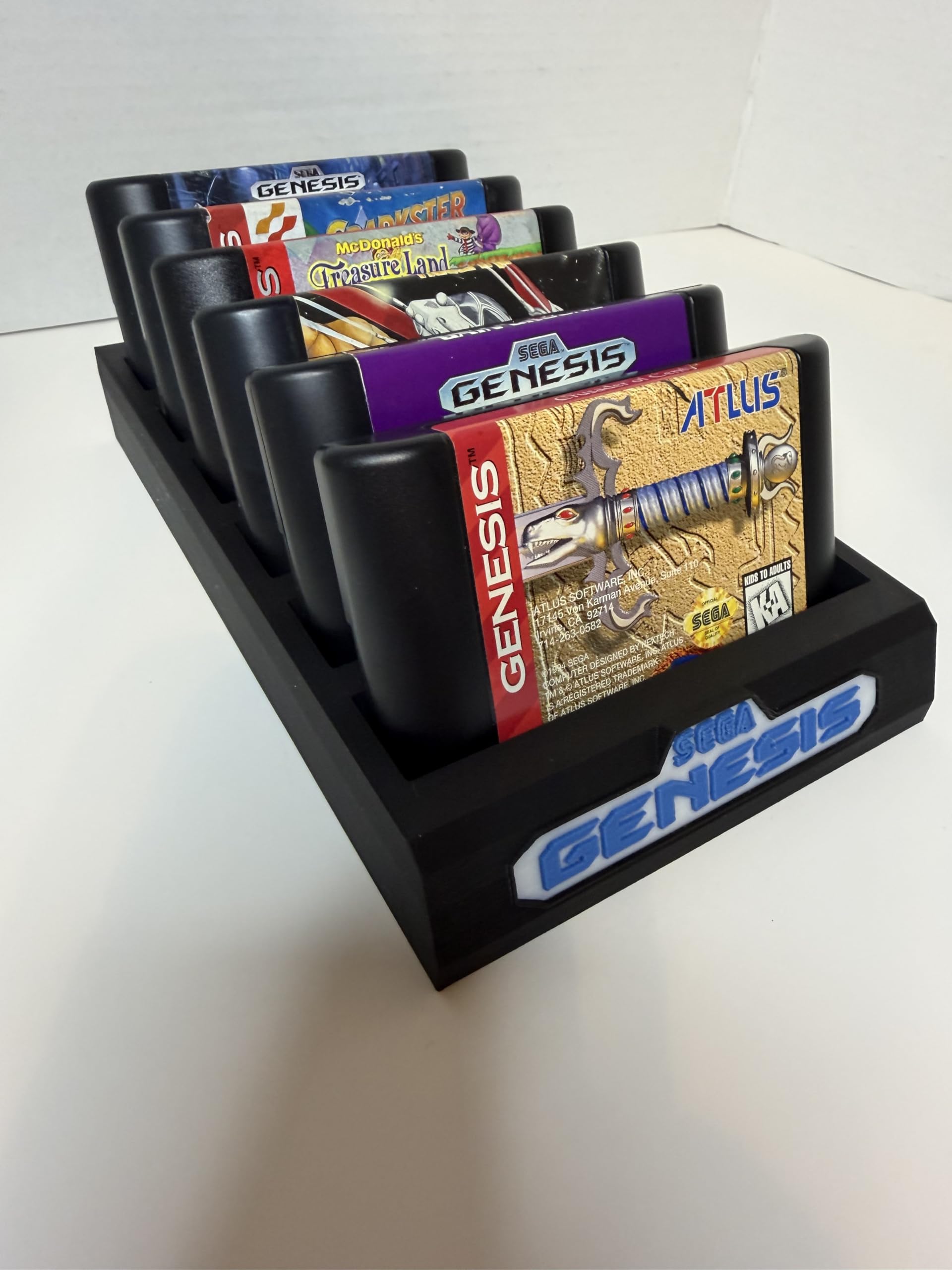 Game Storage for Sega Genesis – 6 Slot Cartridge Holder Display- 3D printed - Sega Genesis - Very Good - Used Accessory - Image 6