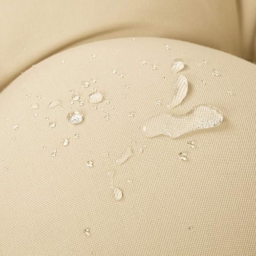 Miniatura 5 de ARTPLAN Adirondack - Cojín para silla de exterior, cojín de patio para todo tipo de clima, almohada de mimbre copetuda para muebles de patio, beige