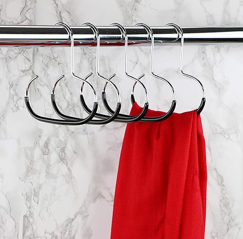 Miniatura 3 de Mawa by Reston Lloyd - Gancho antideslizante para colgar ropa para bufandas, estilo G1, juego de 5, color negro