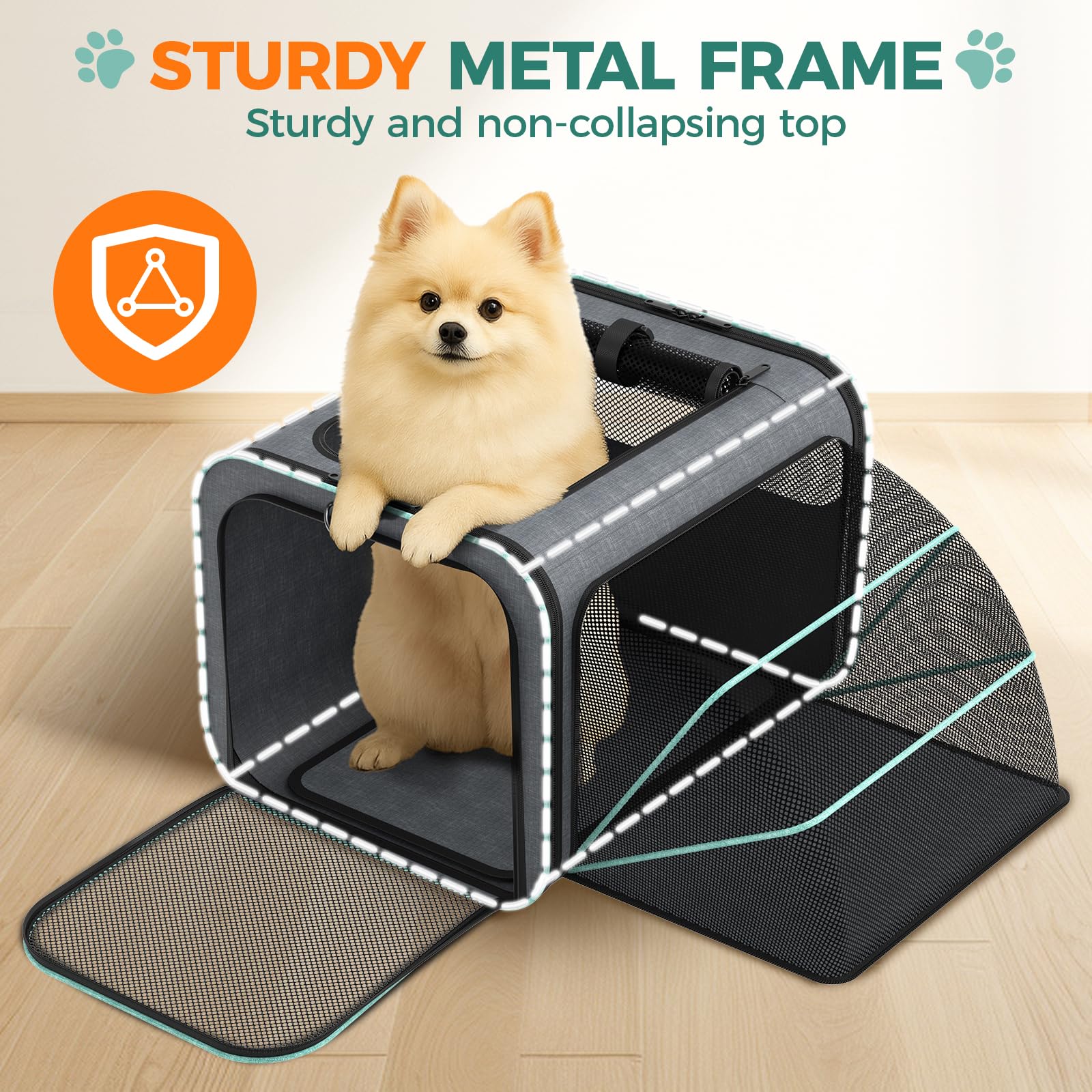 Betopet Cat Carrier for Airline Approved: Soft-Sided Cat Carrier Expandable for Small Dogs up to 15LBS - Pet Travel Bag for TSA Approved - Breathable for Airplane Camping Outdoor - image 2