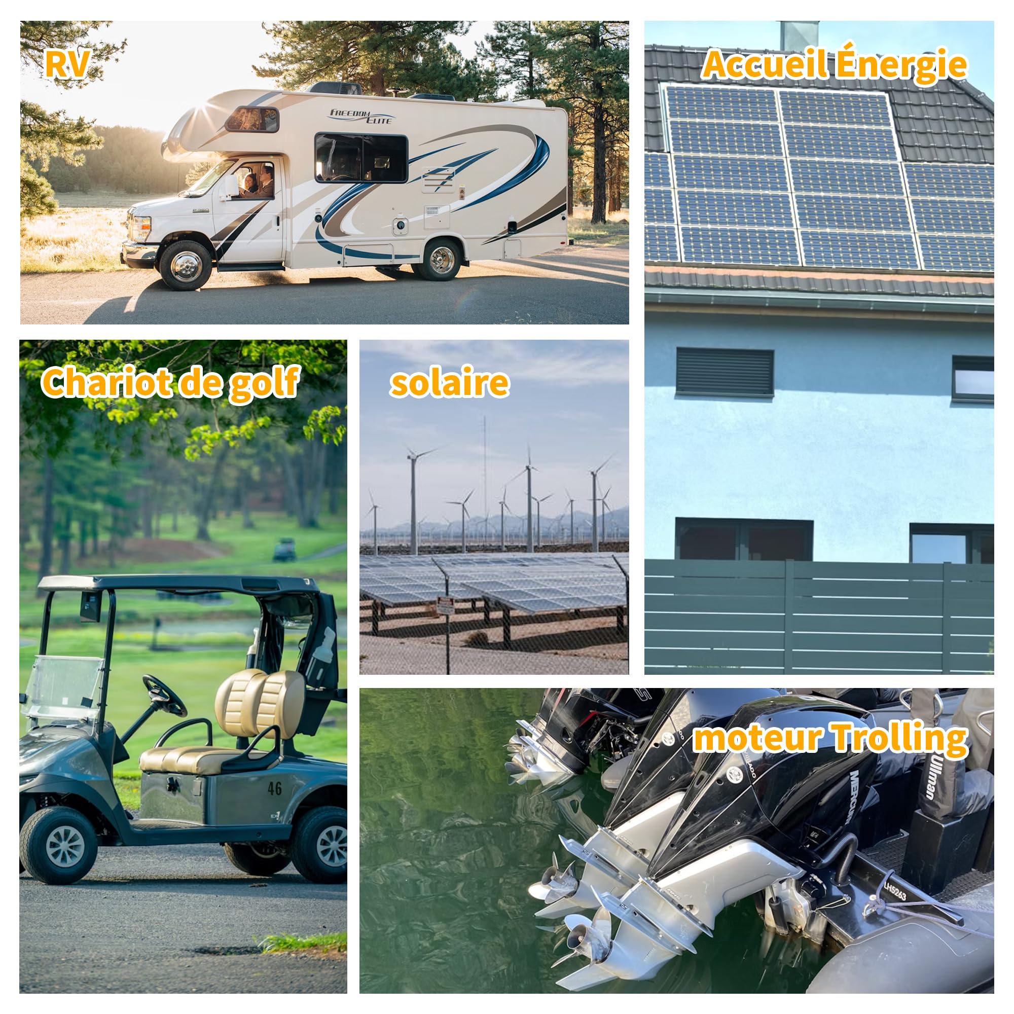 Batterie LiFePO4 24V 60Ah BMS Bluetooth intégré et cellules de grade A, batterie de lithium de cycles profonds de 17500 batteries rechargeables faciles pour RV, bateau, solaire, voiture de golf