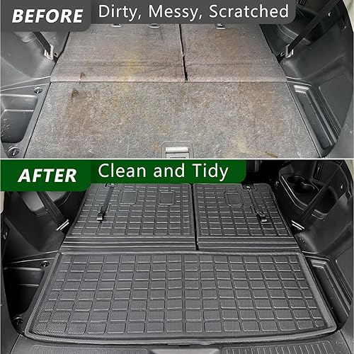 Miniatura 3 de xipoqix Tapete para respaldo de maletero compatible con Honda Pilot 2023 2024, forro de carga detrás de la tercera fila, repuesto para accesorios