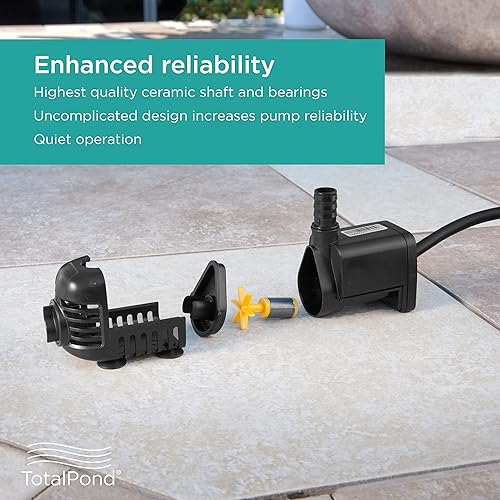 Miniatura 4 de TotalPond bomba para fuentes 70 gal por hora, 140 GPH bomba para fuente