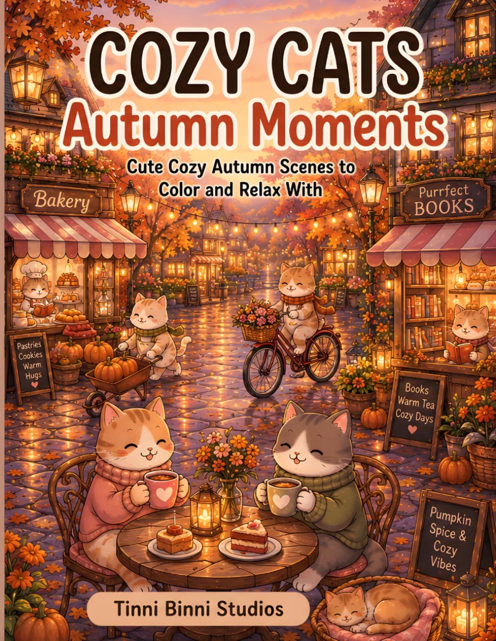 Cozy Cats Autumn Moments: Cute Cozy Autumn Scenes to Color and Relax With (Cozy Cats Coloring Collection)