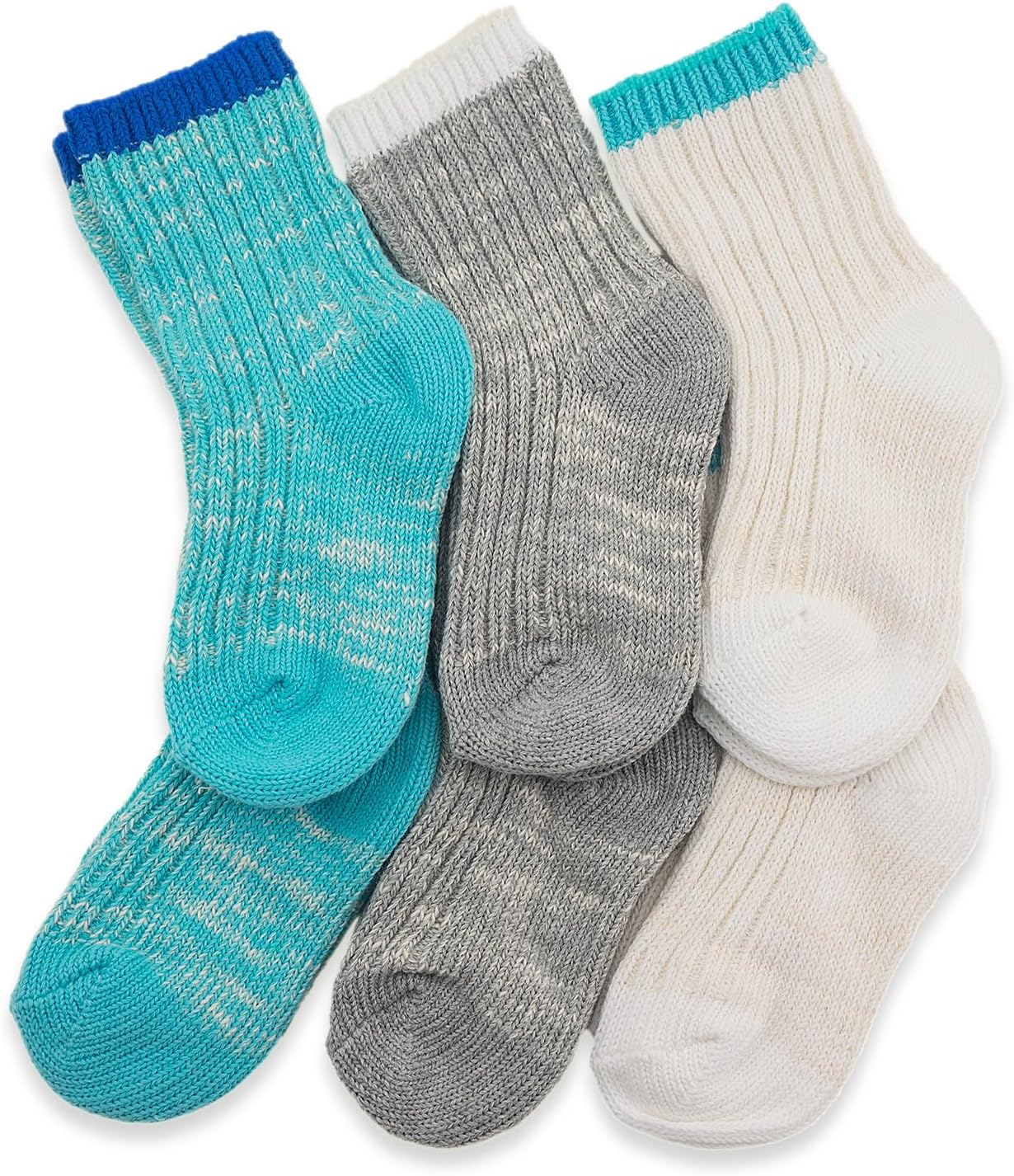 Toddler 6 Pairs Thick Warm Seamless Chunky Knit Cotton Cotton Crew Socks