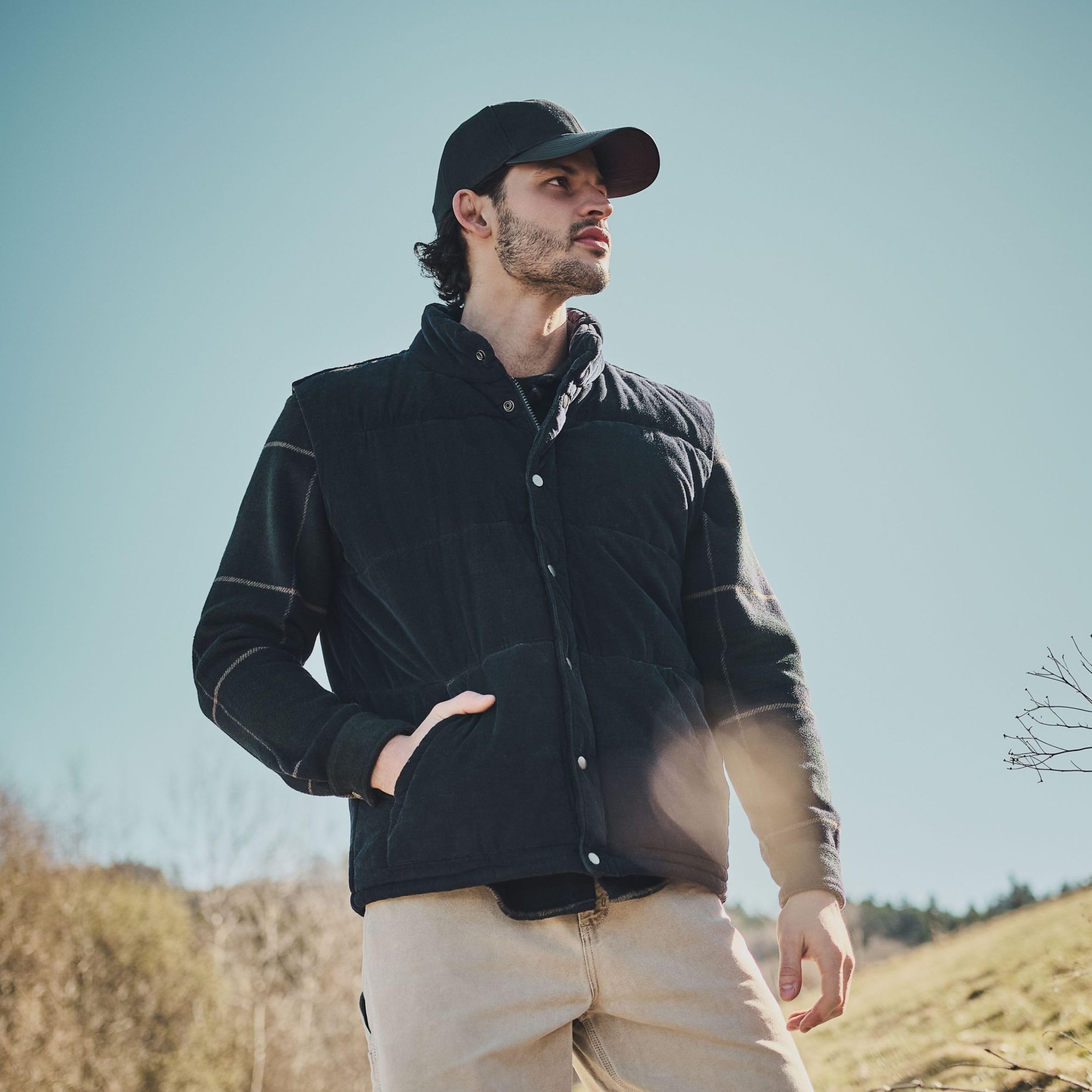 DRAKENSBERG Baseball-Kappe 'Lennox' Baumwolle mit Echtleder Schirm, Basecap Herren, Damen, hochwertig, Standard-Universal-Größe