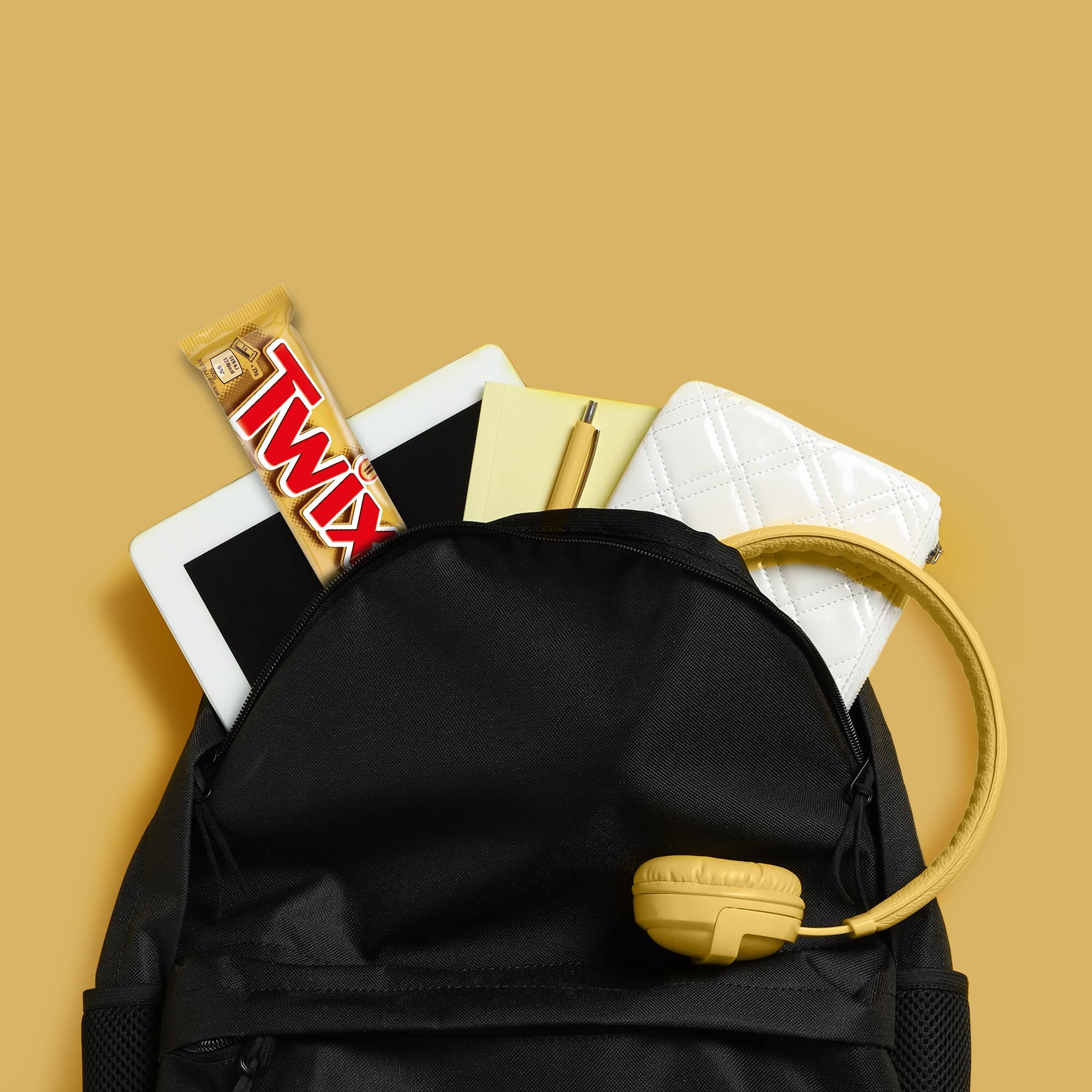 TWIX, Barres chocolat au lait avec biscuit nappage caramel - 1 Boite de 32 barres individuelles de 50g (L'emballage peut varier)