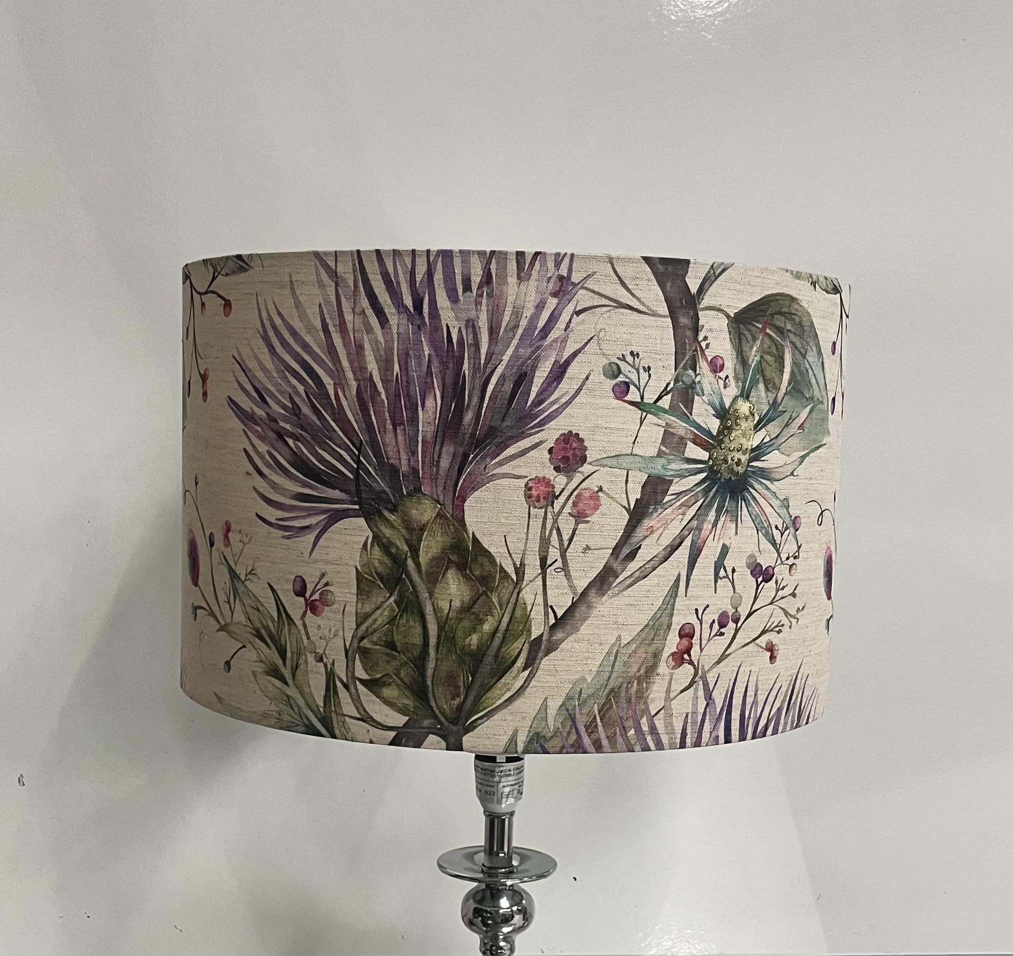 Kushade Purple, Green And White Voyage Maison Varys Violet Thistle Lampshade Table Only (Diameter 40Cm (16"))