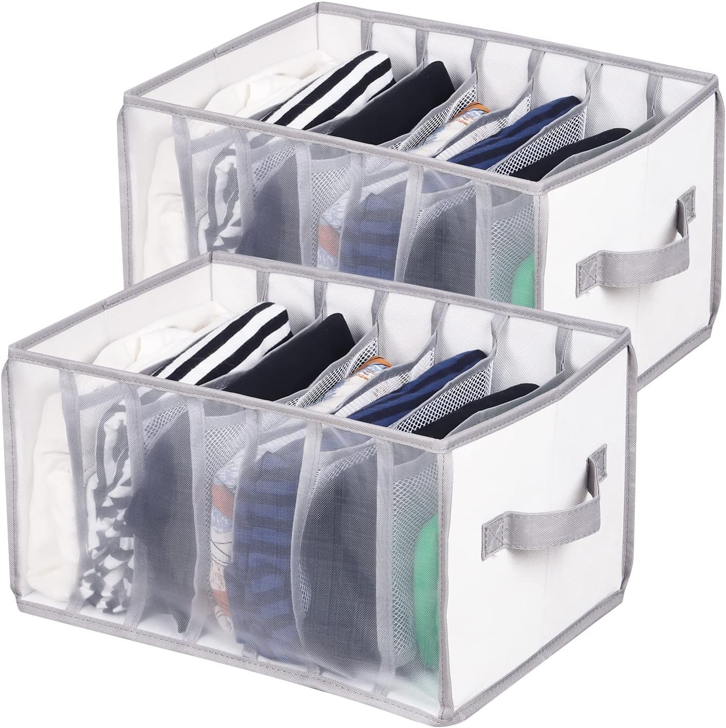 Univivi Extra Large Clothes Storage Organiser, Portable Wardrobe Clothes Organiser for Jeans